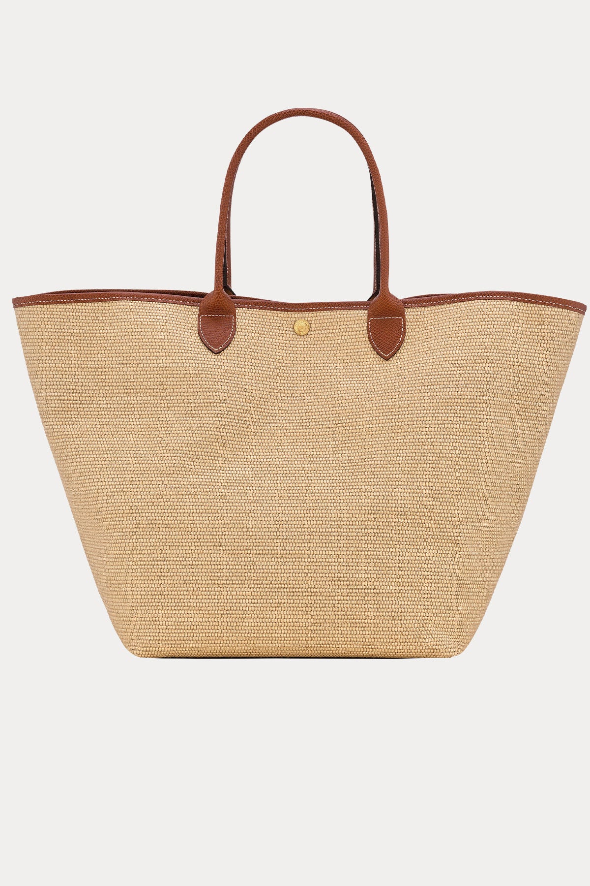 Longchamp Deri Detaylı Hasır Örgü Shopping Bag Çanta