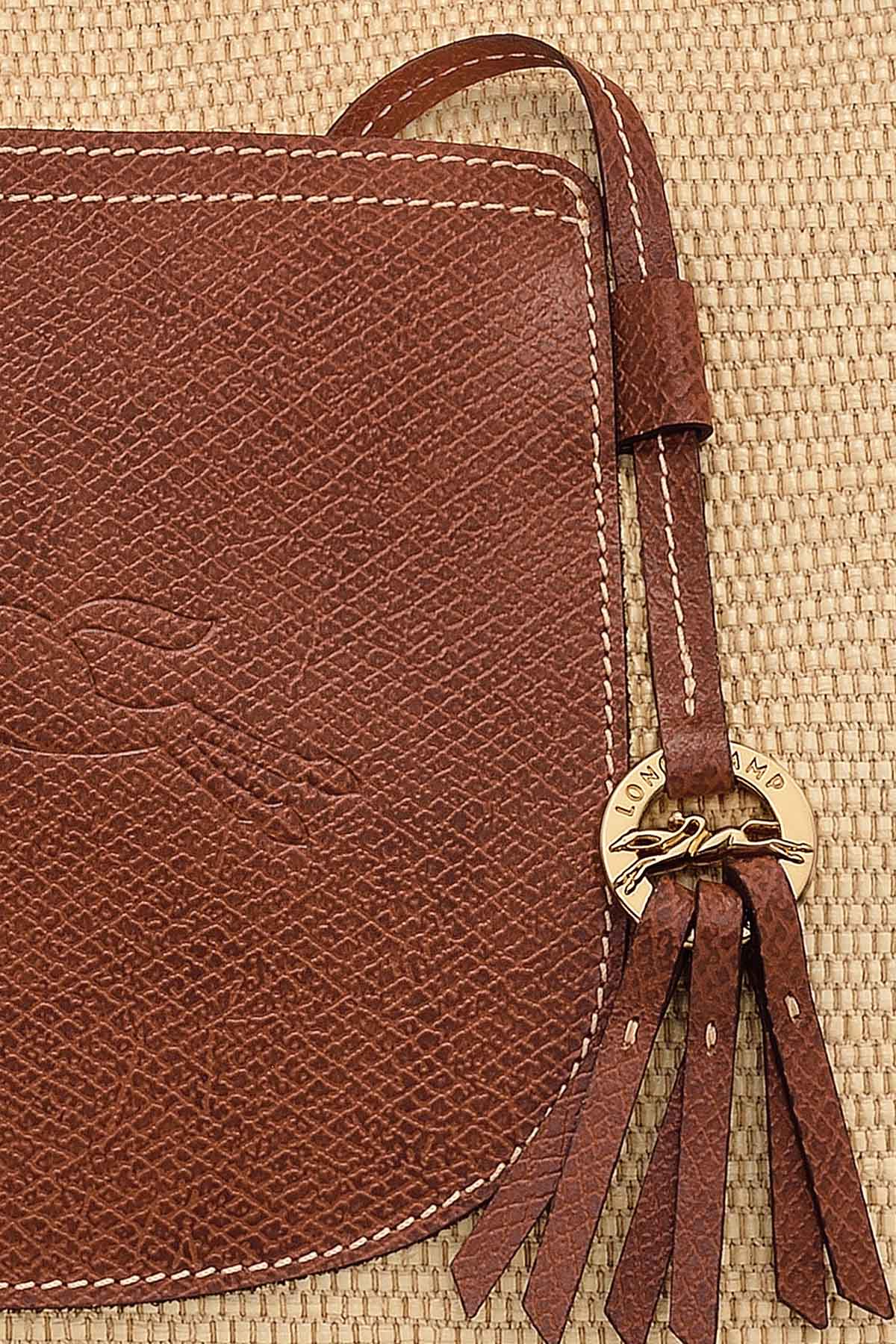 Longchamp Deri Detaylı Hasır Örgü Shopping Bag Çanta