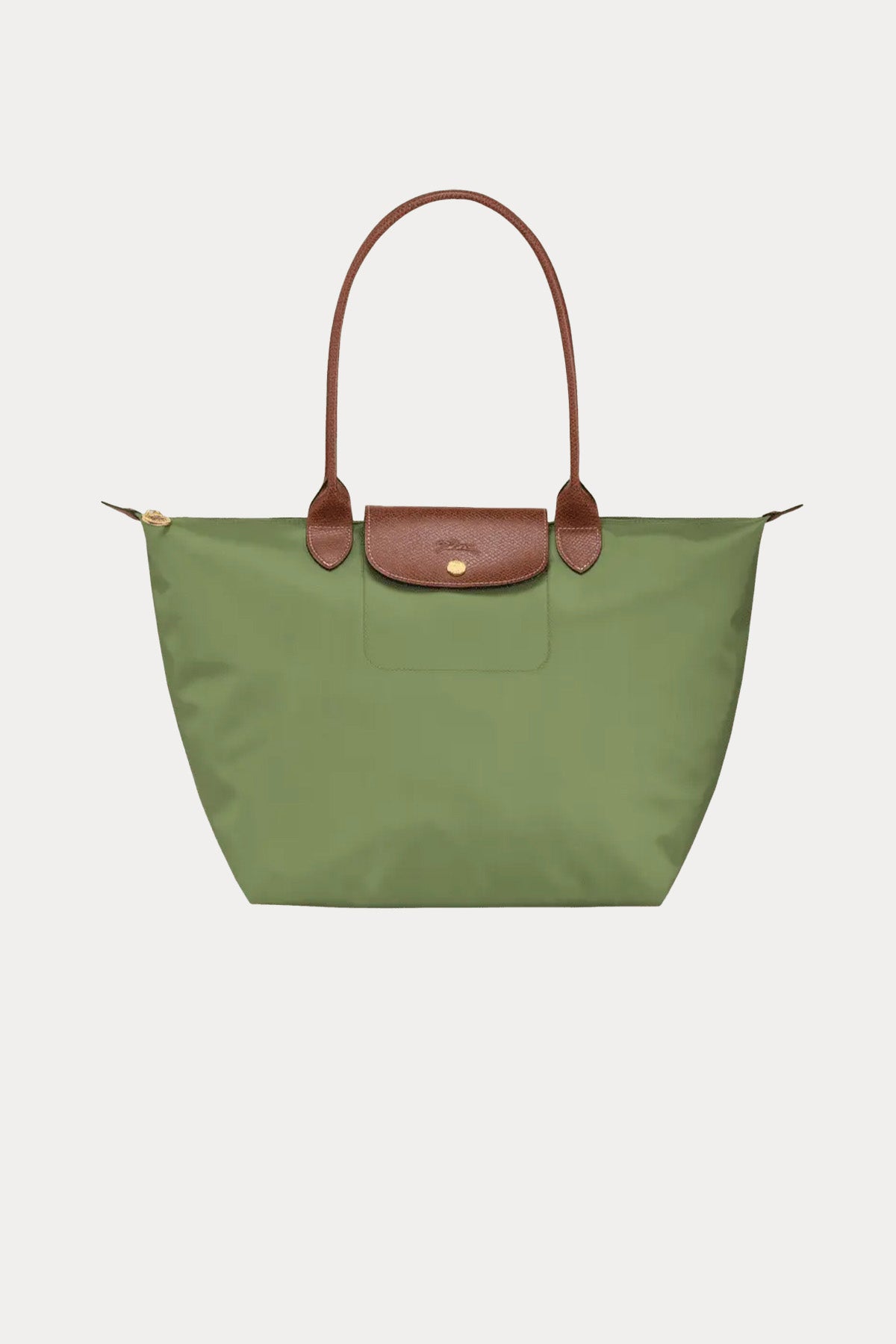 Longchamp Deri Detaylı Logolu Omuz Çantası