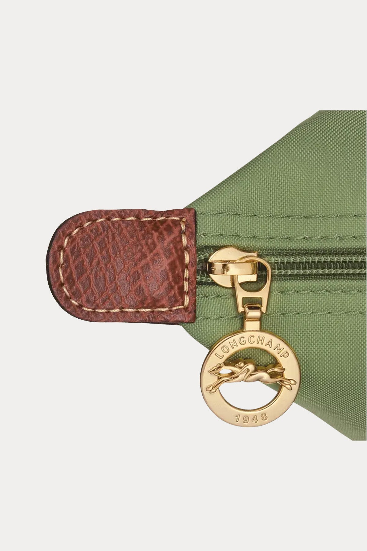 Longchamp Deri Detaylı Logolu Omuz Çantası