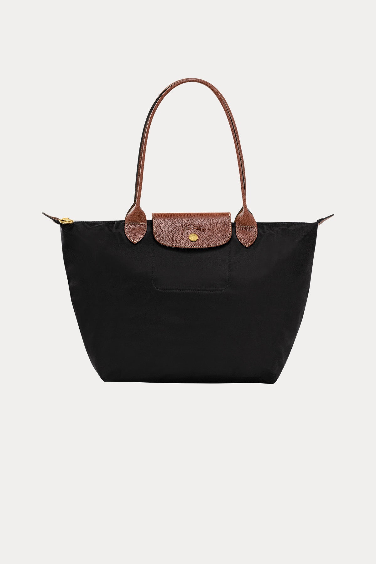 Longchamp Deri Detaylı Logolu Omuz Çantası