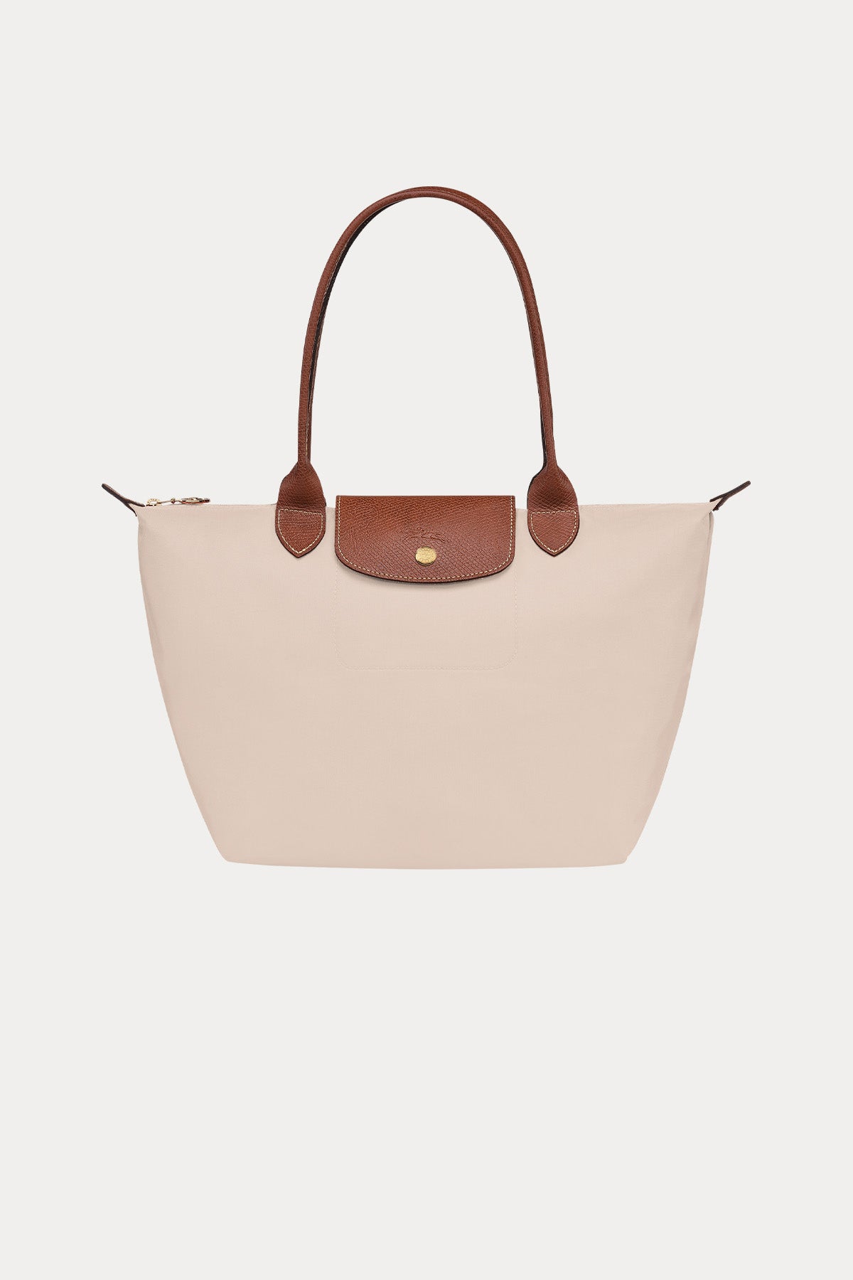 Longchamp Deri Detaylı Logolu Omuz Çantası