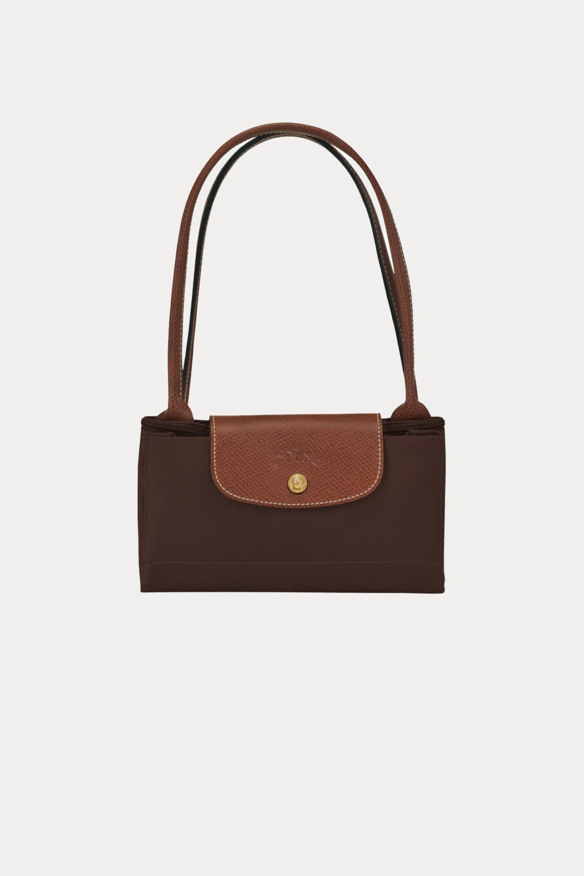 Longchamp Deri Detaylı Logolu Omuz Çantası-Çanta-Libas