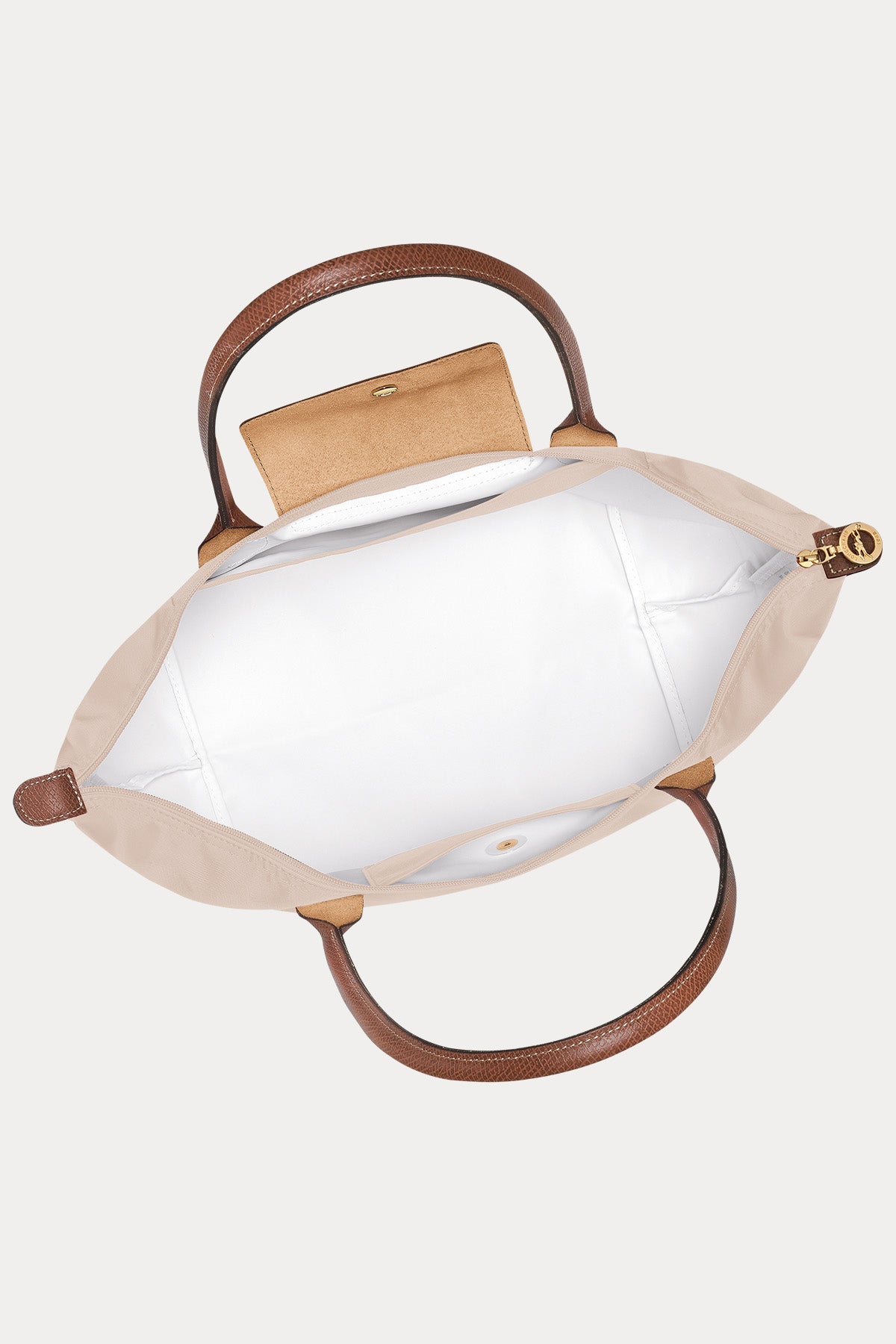 Longchamp Deri Detaylı Logolu Omuz Çantası