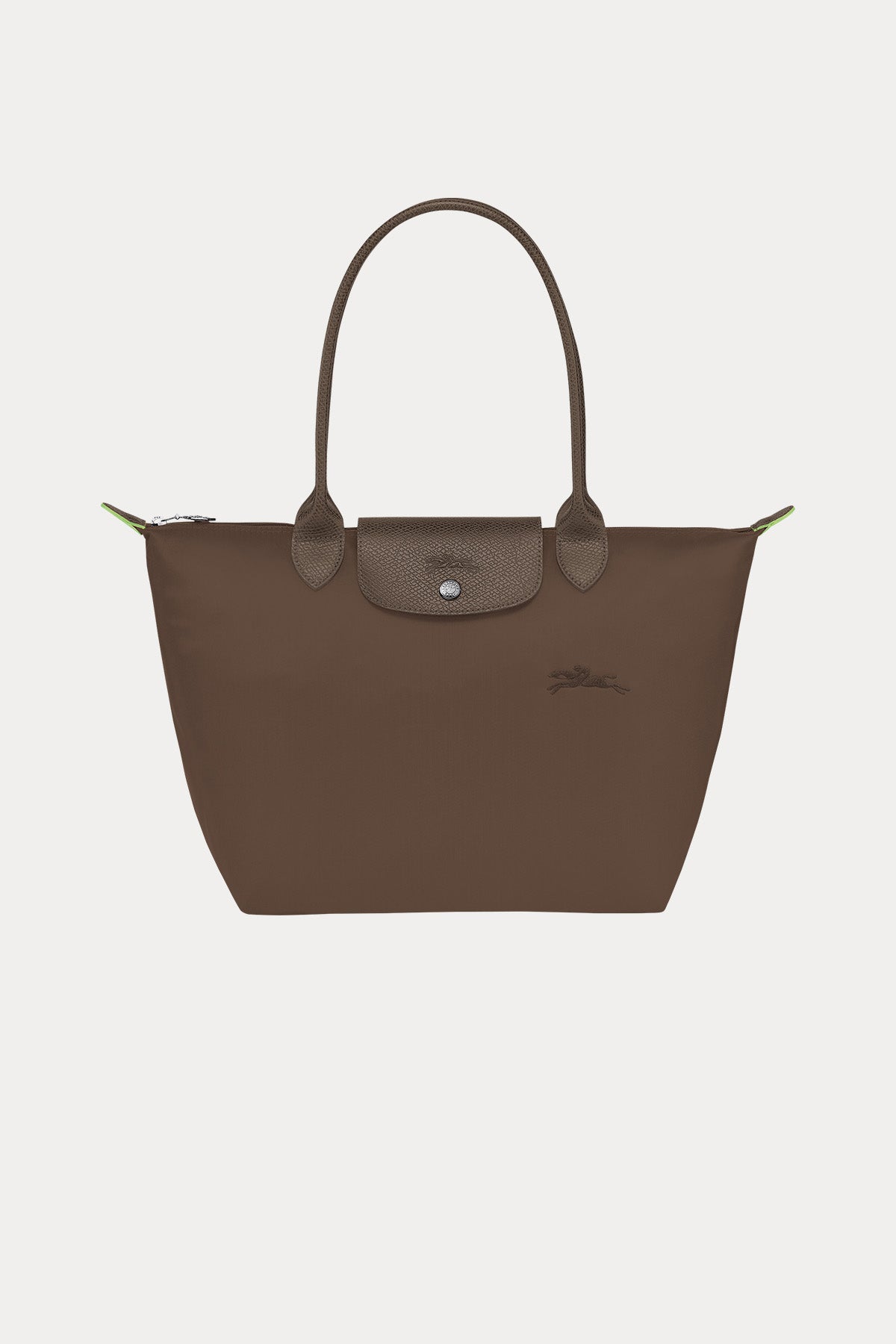 Longchamp Deri Detaylı Logolu Omuz Çantası