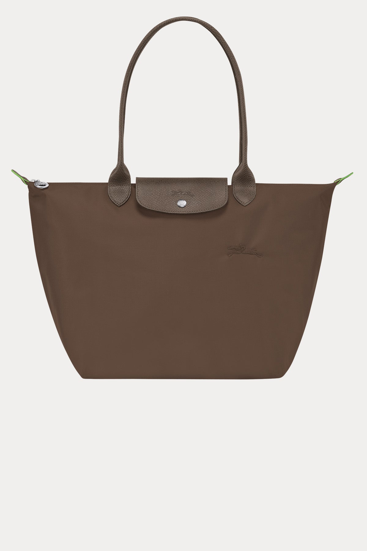 Longchamp Deri Detaylı Logolu Omuz Çantası