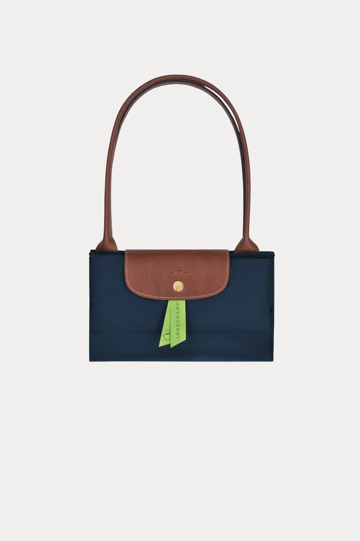 Longchamp Deri Detaylı Logolu Omuz Çantası