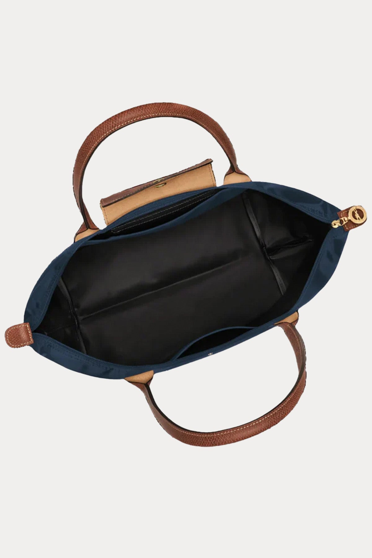 Longchamp Deri Detaylı Logolu Omuz Çantası