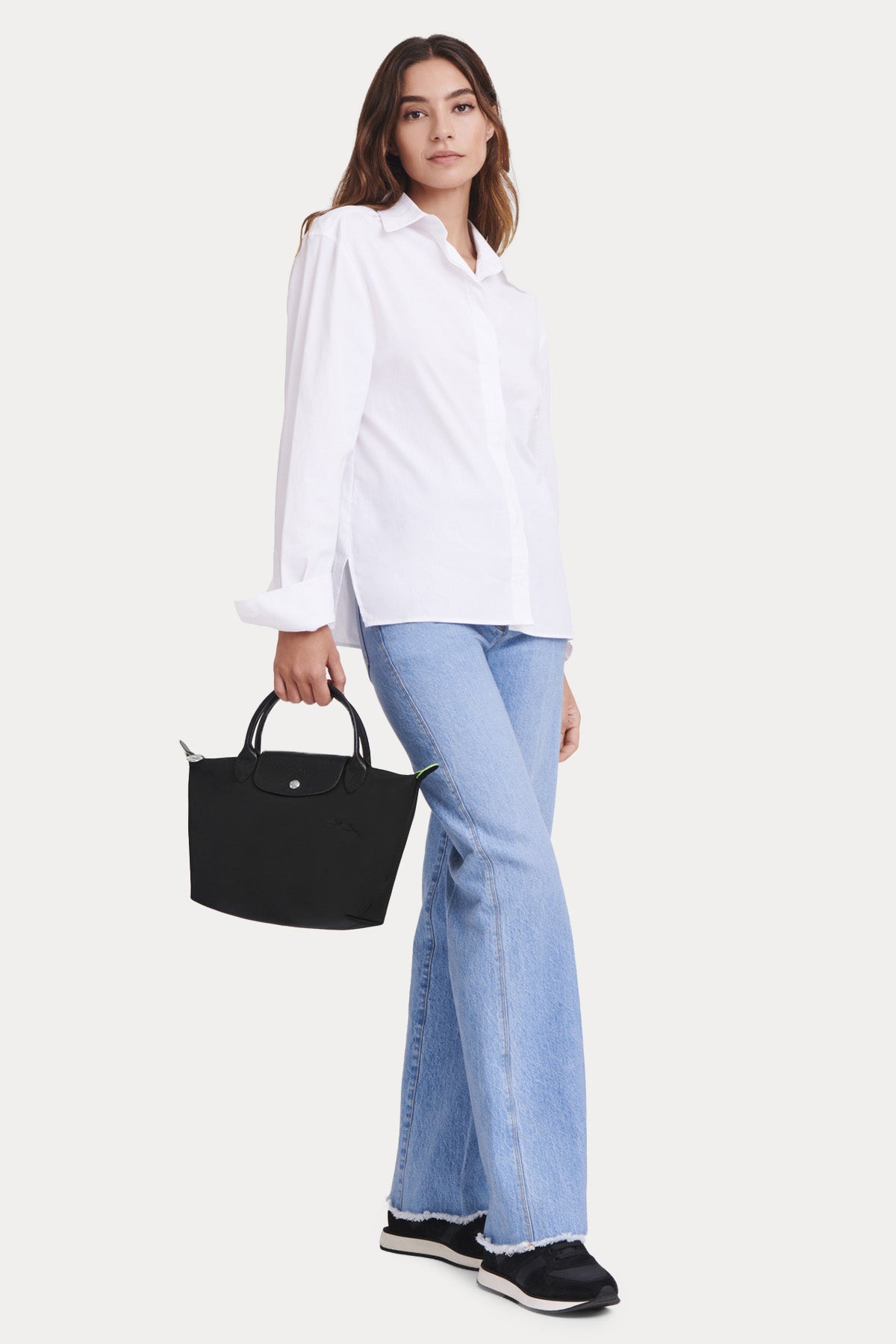 Longchamp Deri Detaylı Logolu El Çantası