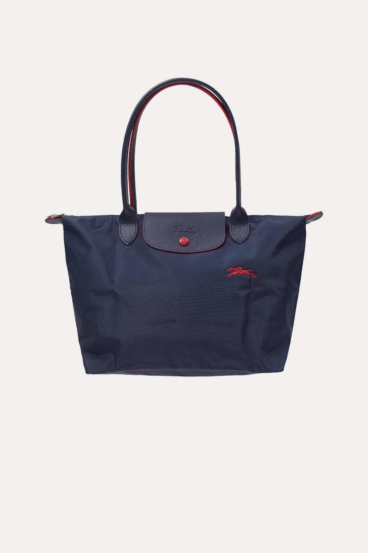 Longchamp Deri Detaylı Logolu Omuz Çantası