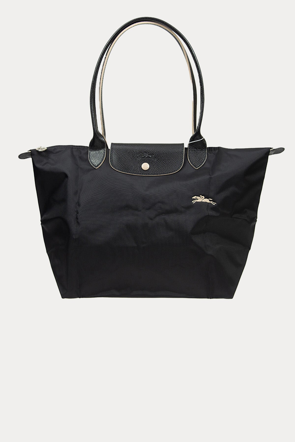 Longchamp Deri Detaylı Logolu Omuz Çantası