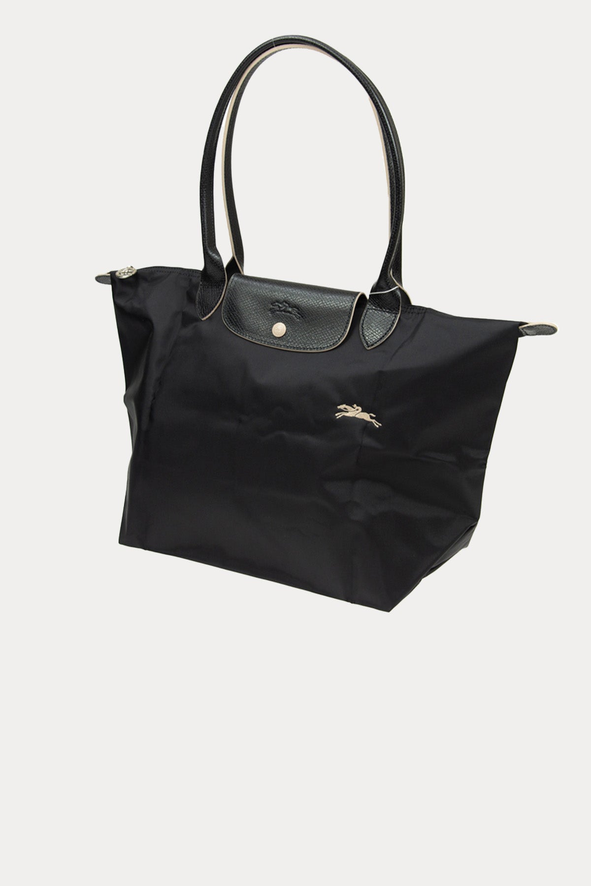 Longchamp Deri Detaylı Logolu Omuz Çantası