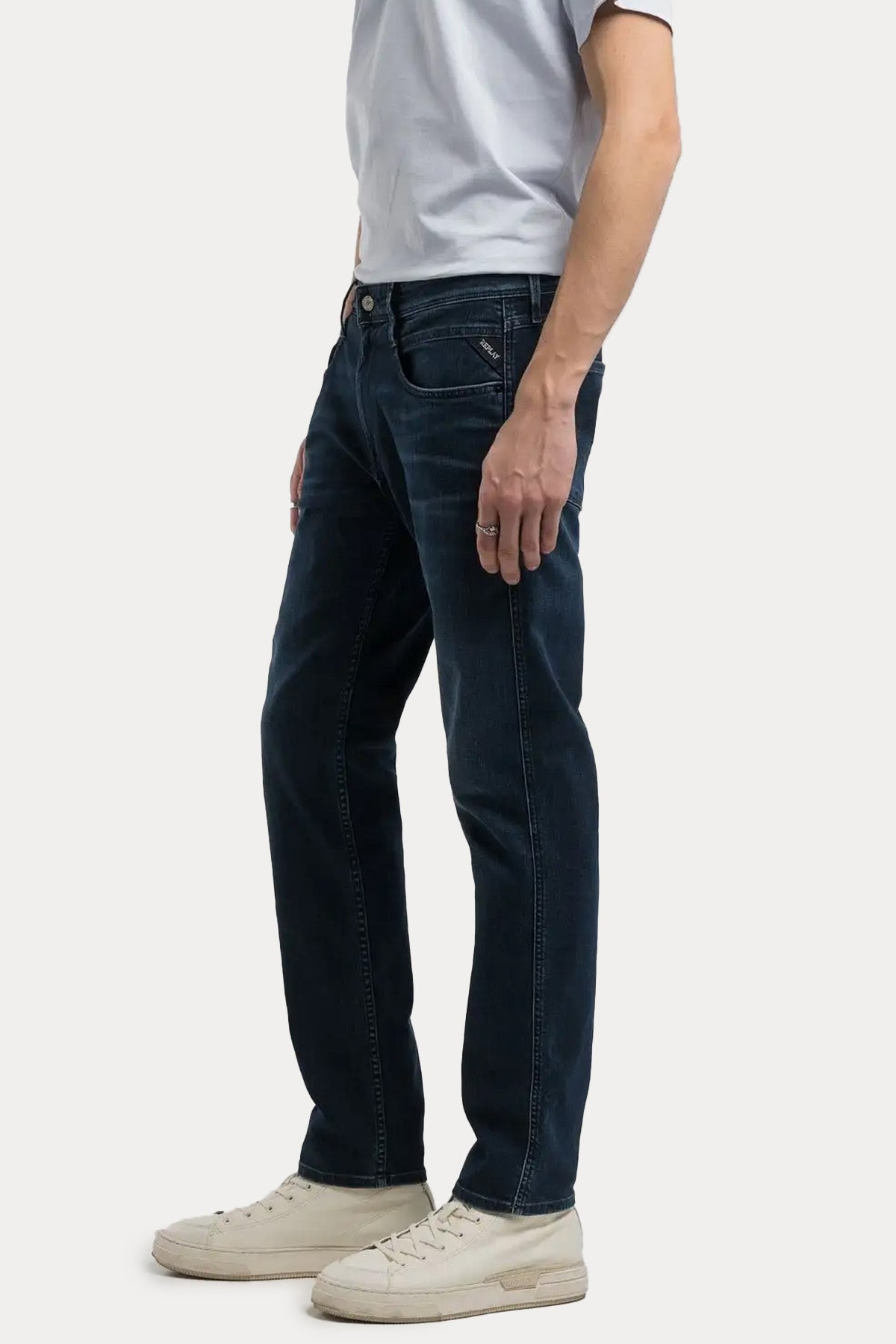 Replay Anbass 573 Eco Plus Slim Fit Yıkamalı Jeans