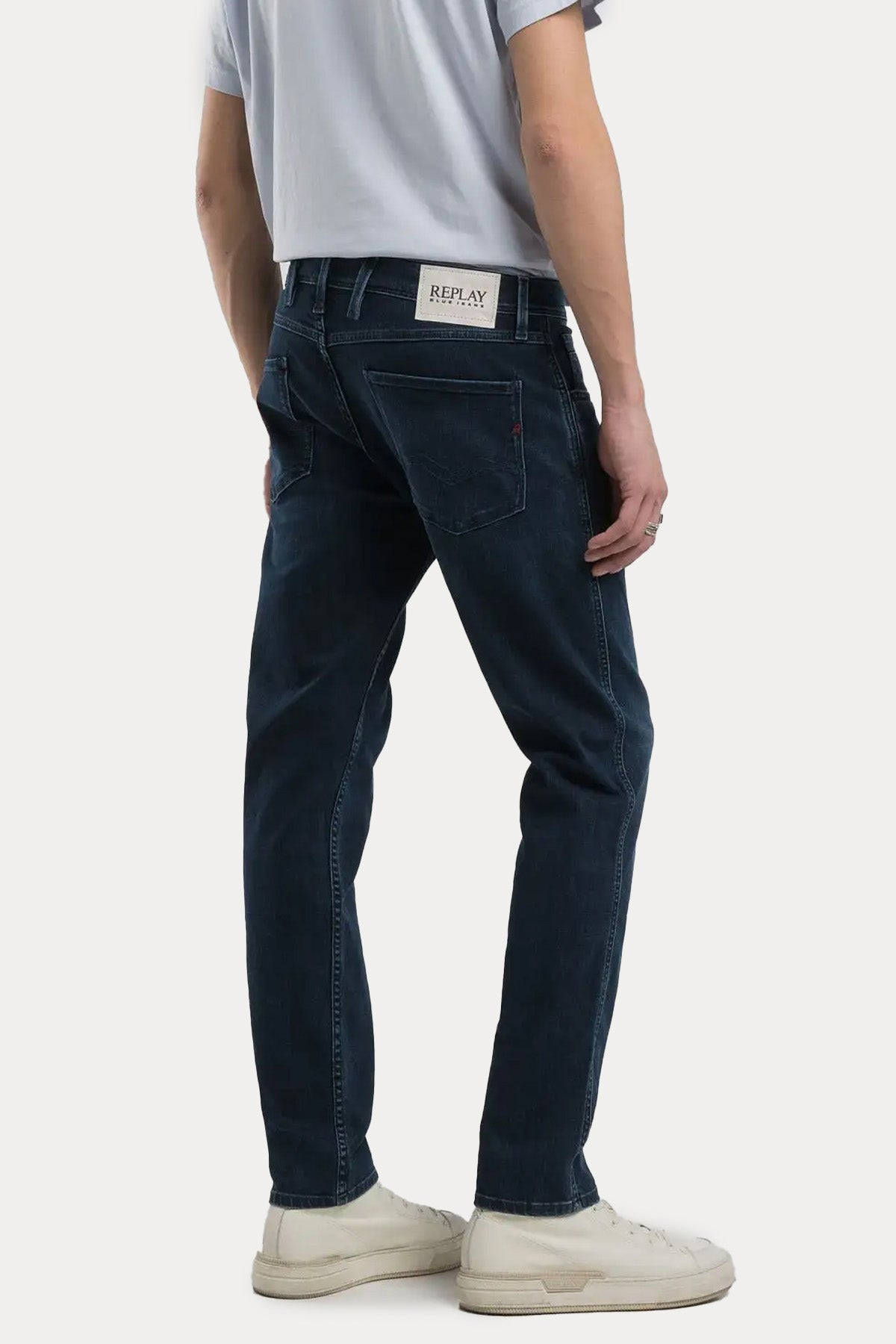 Replay Anbass 573 Eco Plus Slim Fit Yıkamalı Jeans