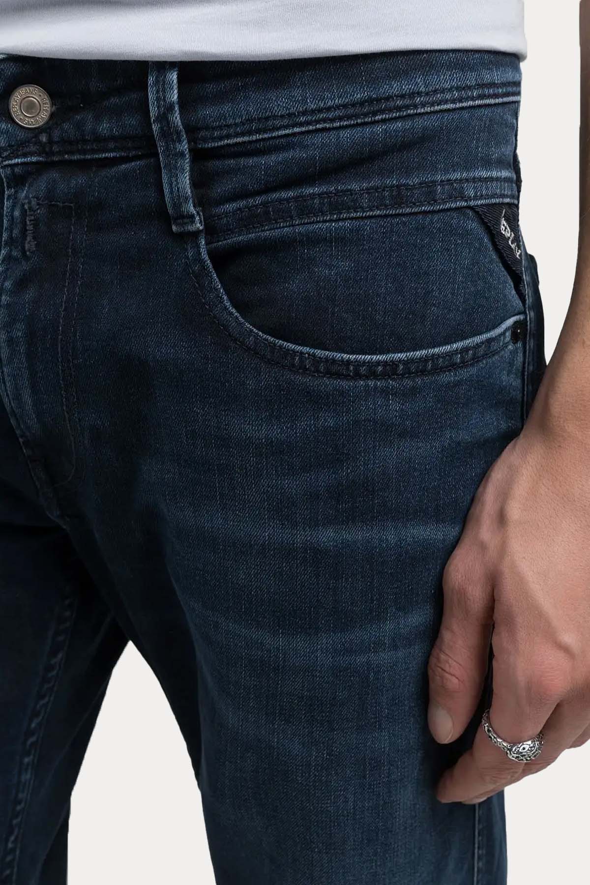 Replay Anbass 573 Eco Plus Slim Fit Yıkamalı Jeans