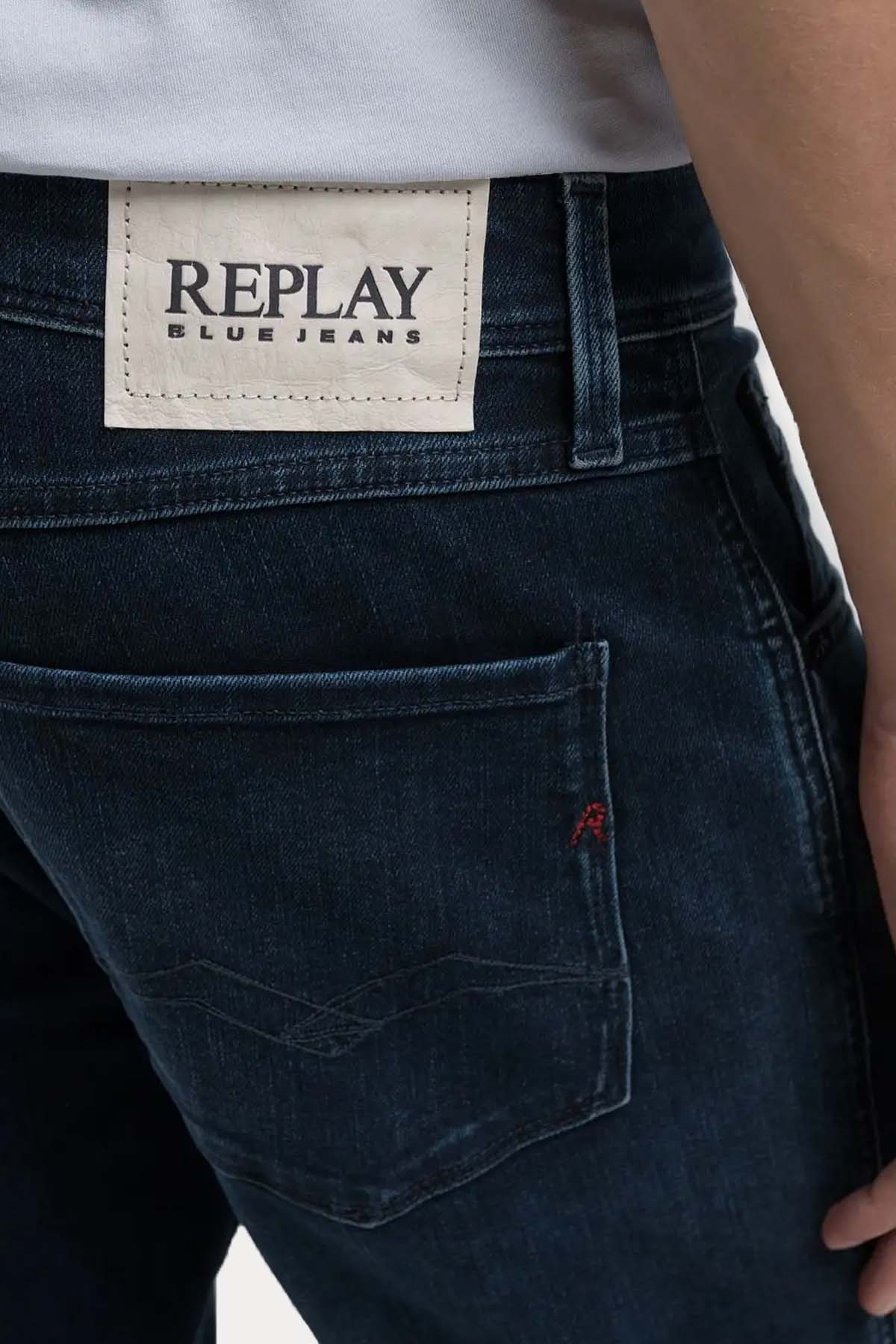 Replay Anbass 573 Eco Plus Slim Fit Yıkamalı Jeans