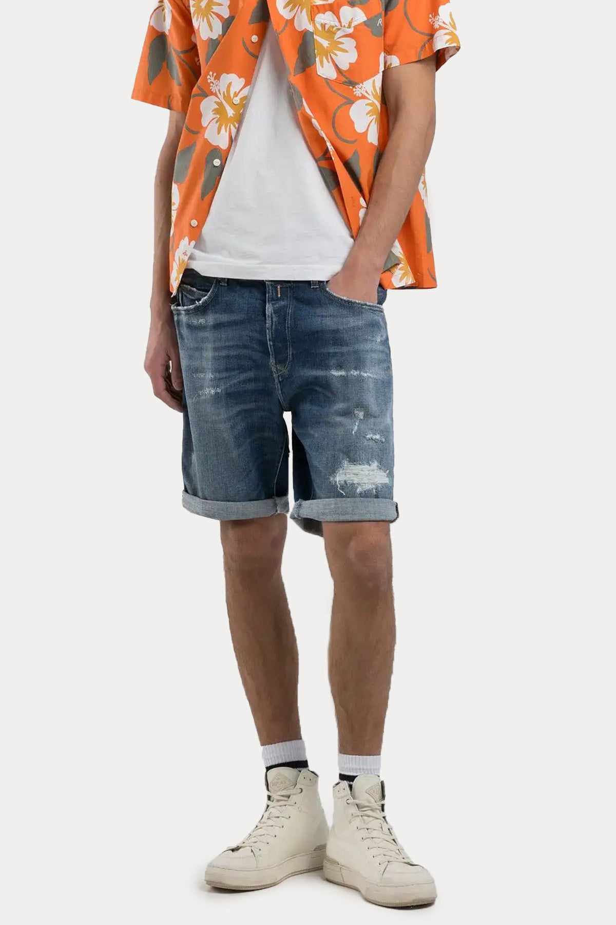 Replay RBJ 981 Tapered Fit Denim Şort