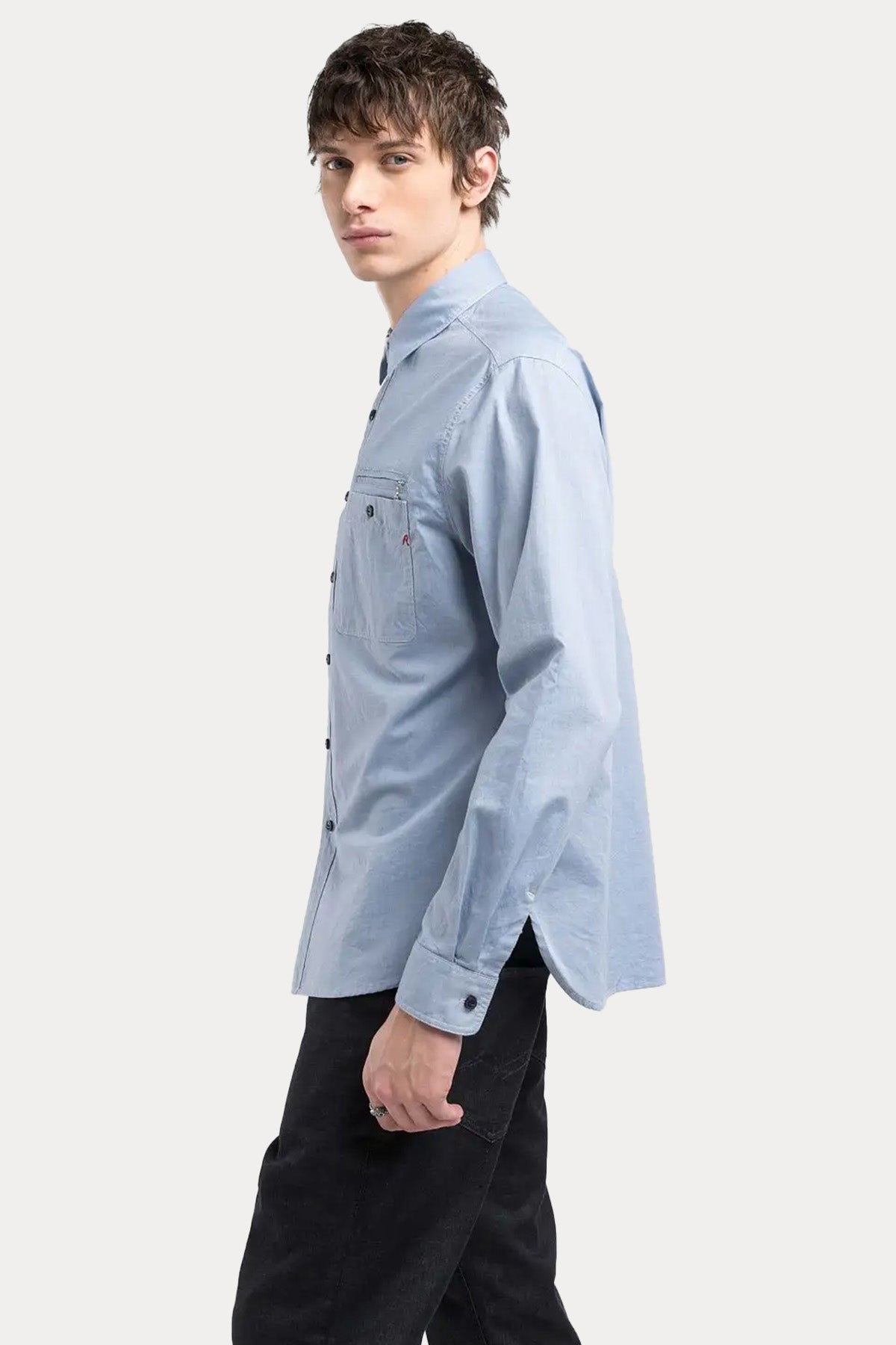 Replay Regular Fit Cep Detaylı Oxford Gömlek