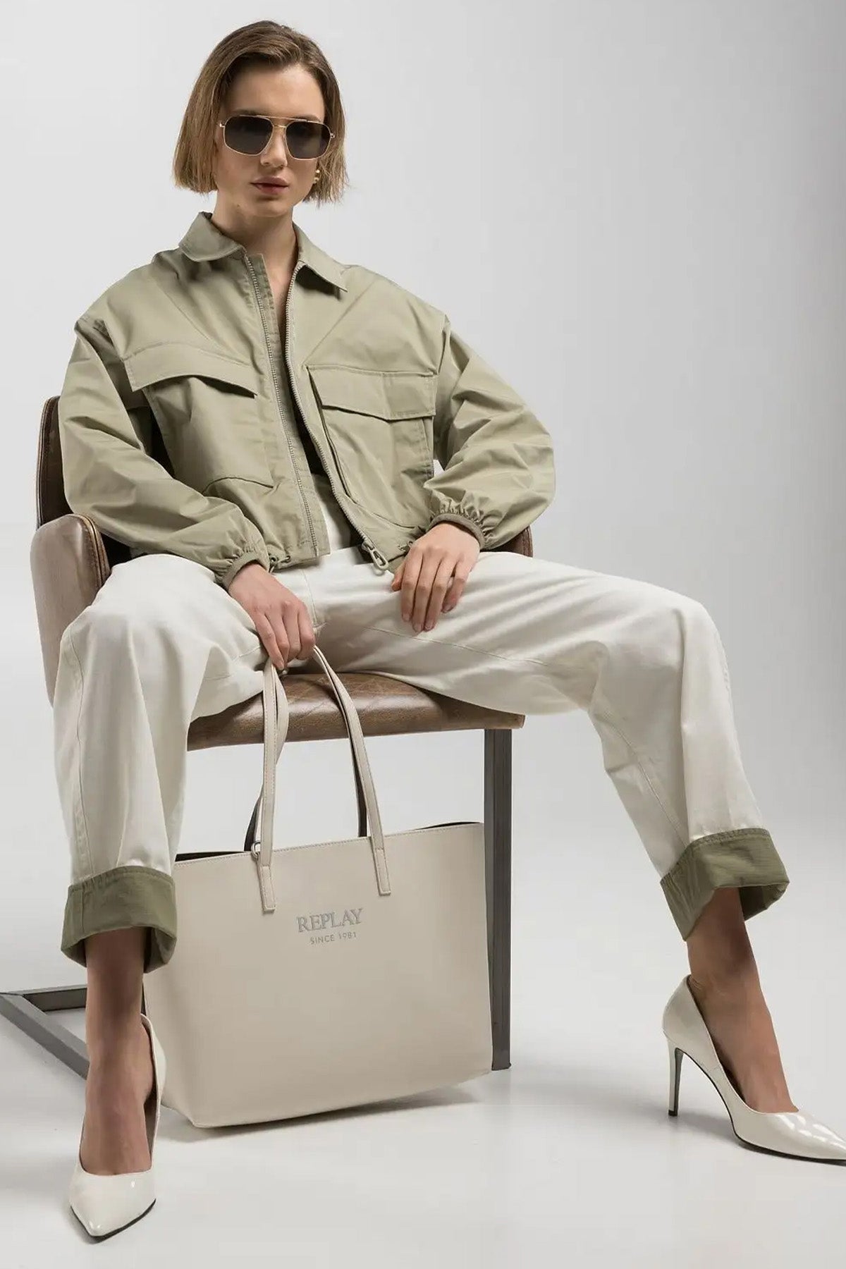 Replay Comfort Fit Yüksek Belli Pantolon