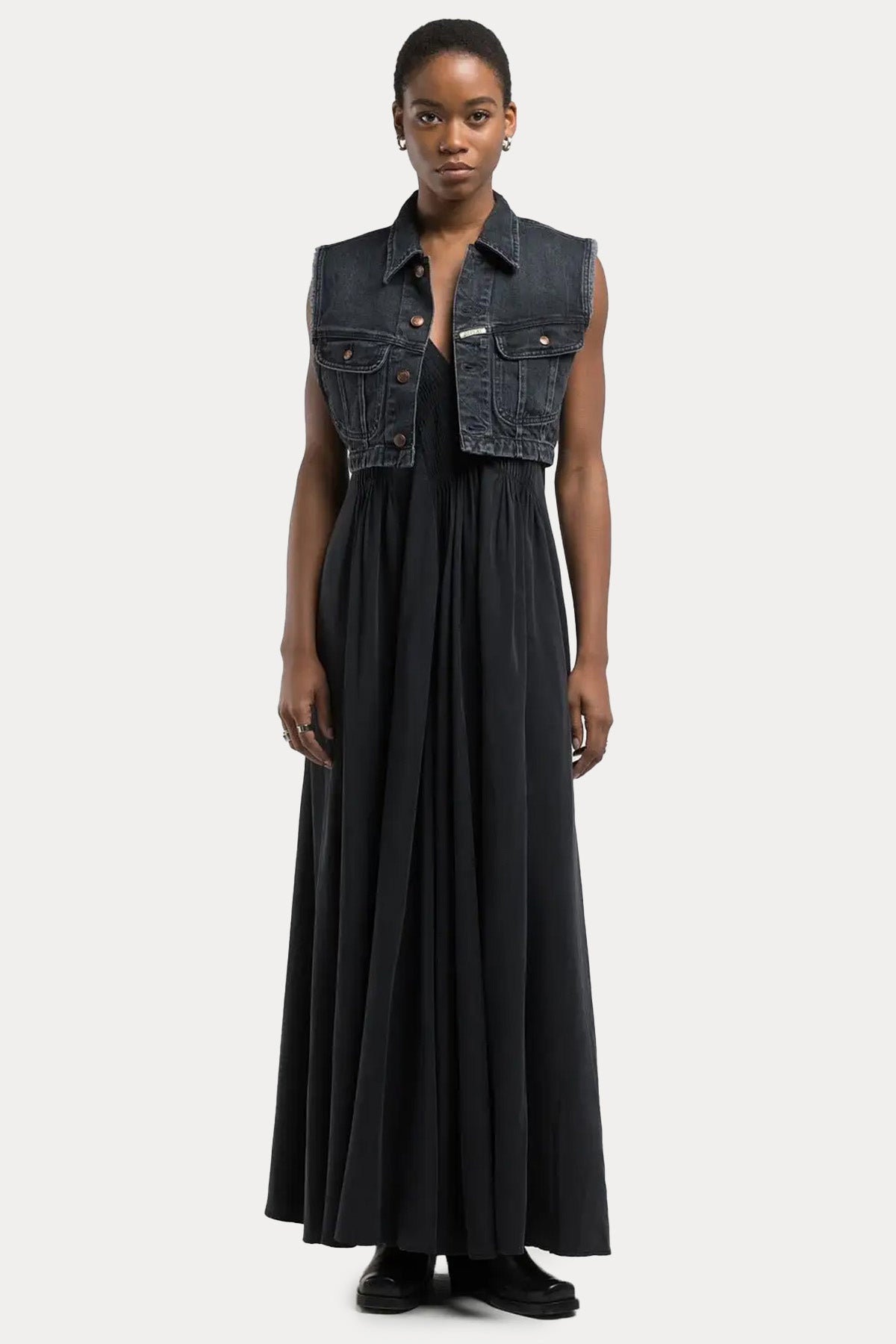 Replay Crop Denim Yelek