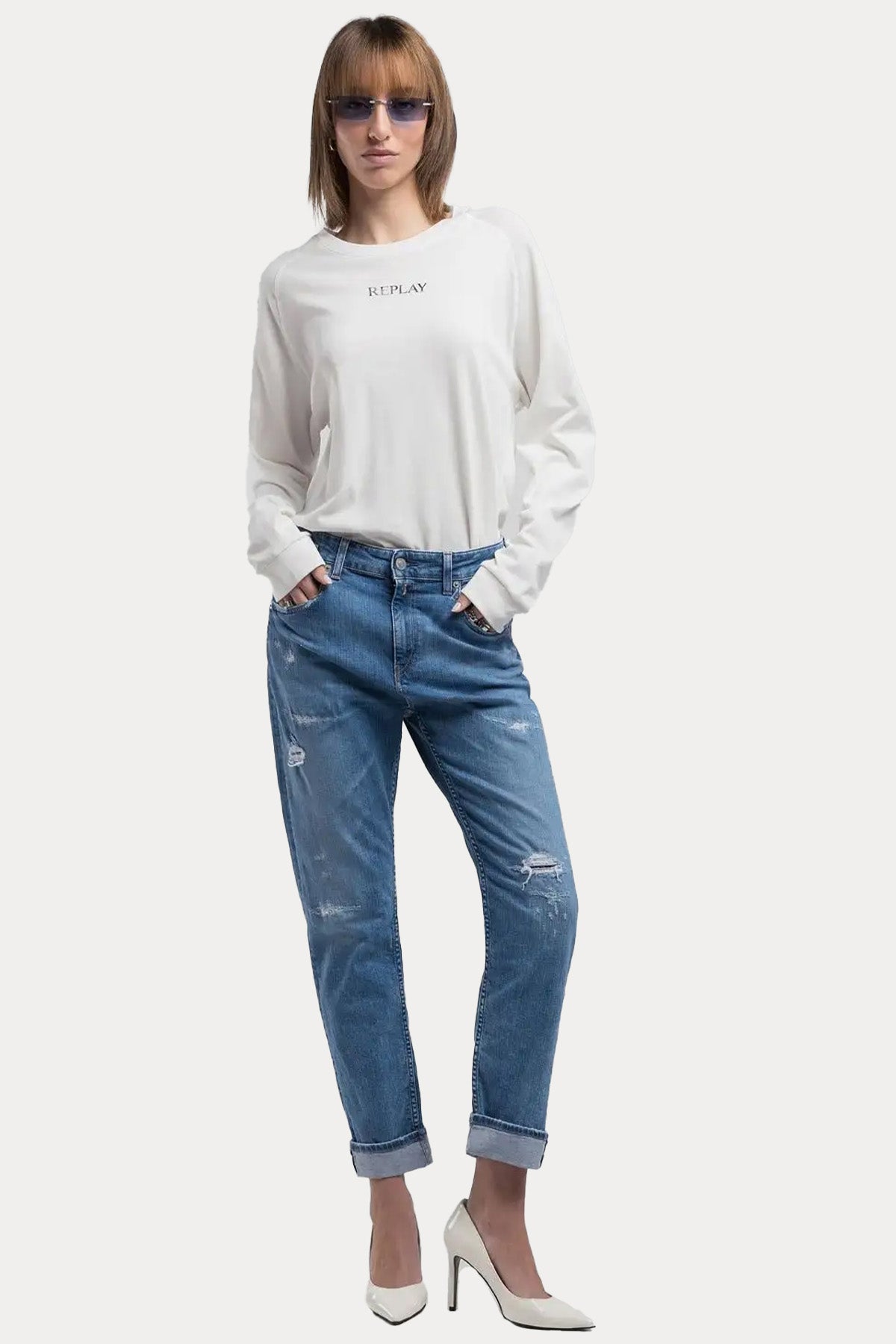 Replay Marty Slim Boyfit Jeans