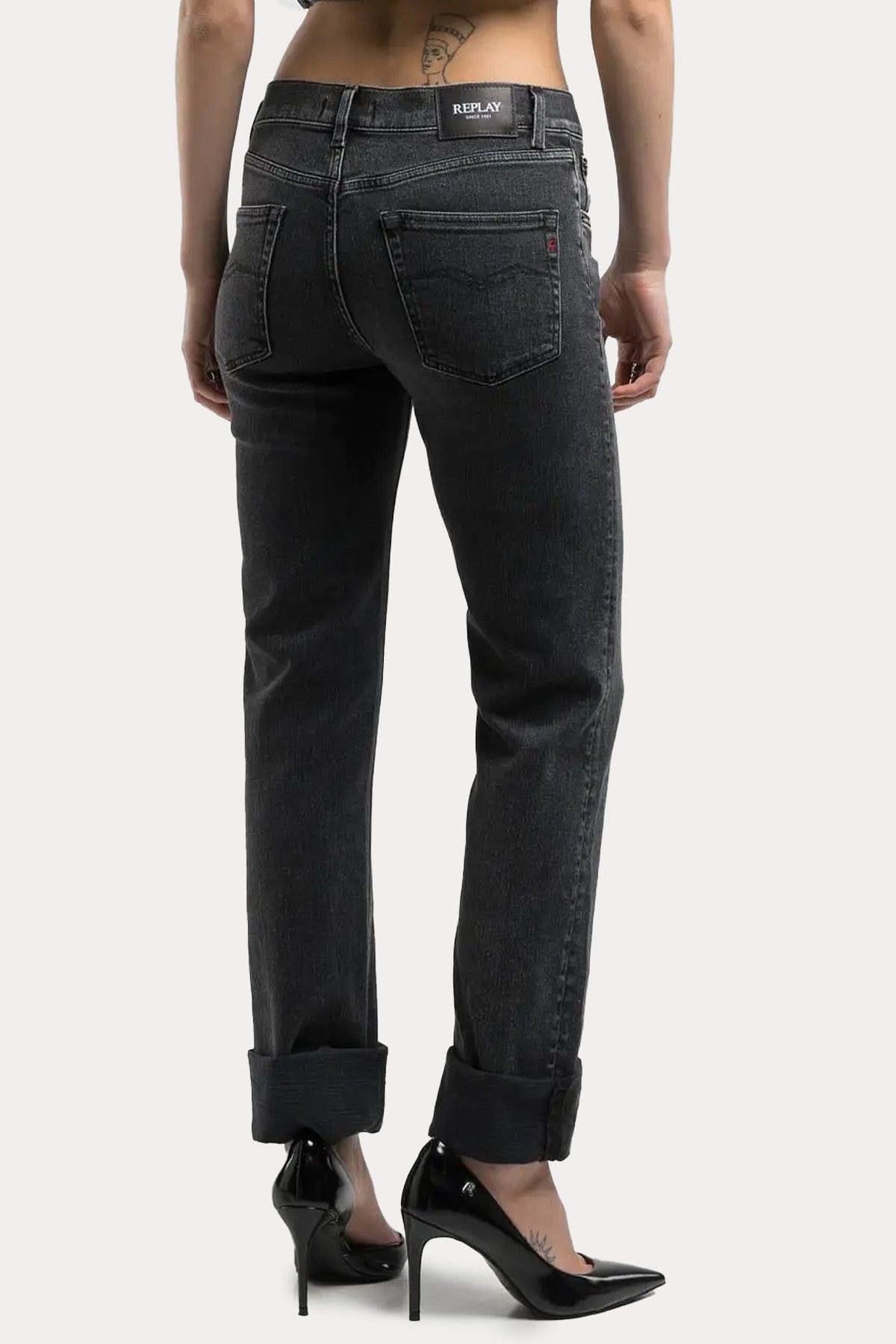 Replay Akeme Straight Low Waist Fit Jeans