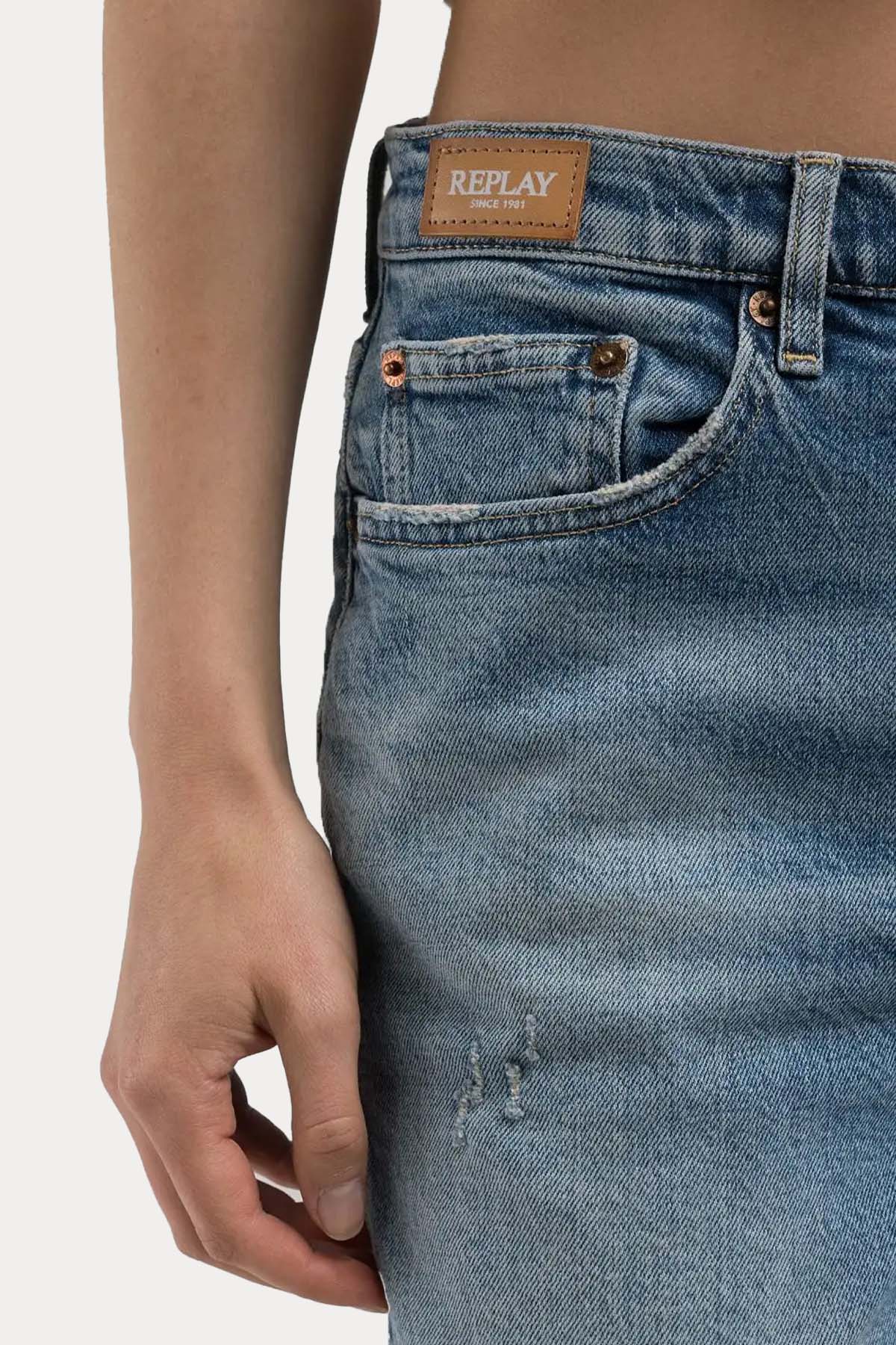 Replay Narja Relaxed Straight Fit Denim Şort