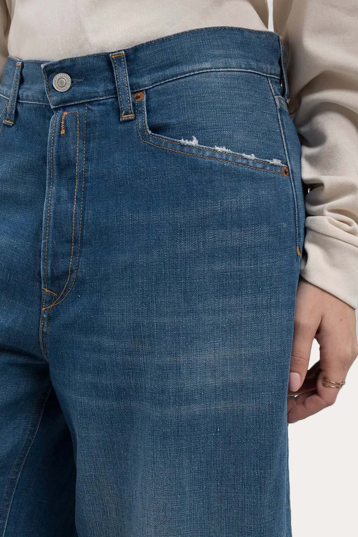 Replay Svanna Wide Leg Culotte Fit Kargo Cepli Geniş Crop Paça Jeans