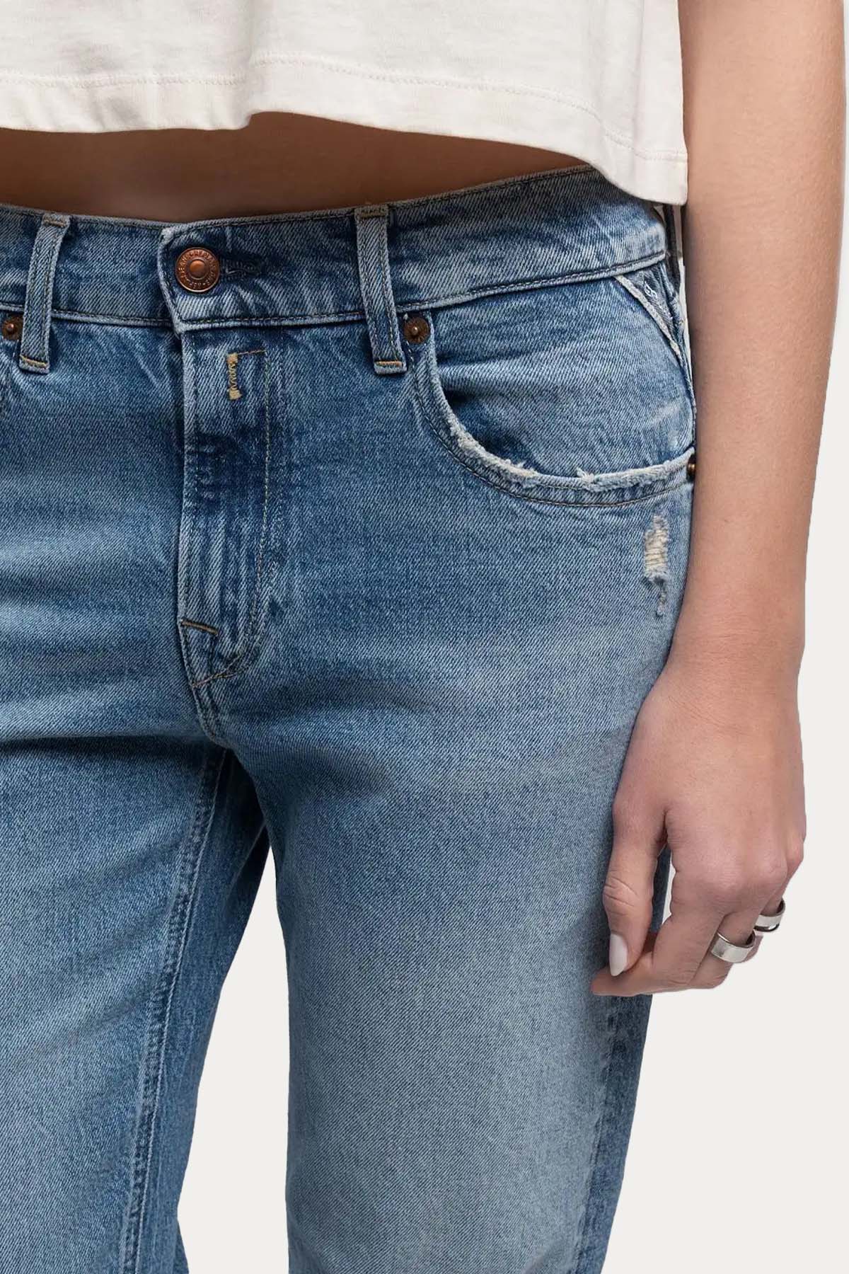 Replay Akeme Straight Low Waist Fit Jeans