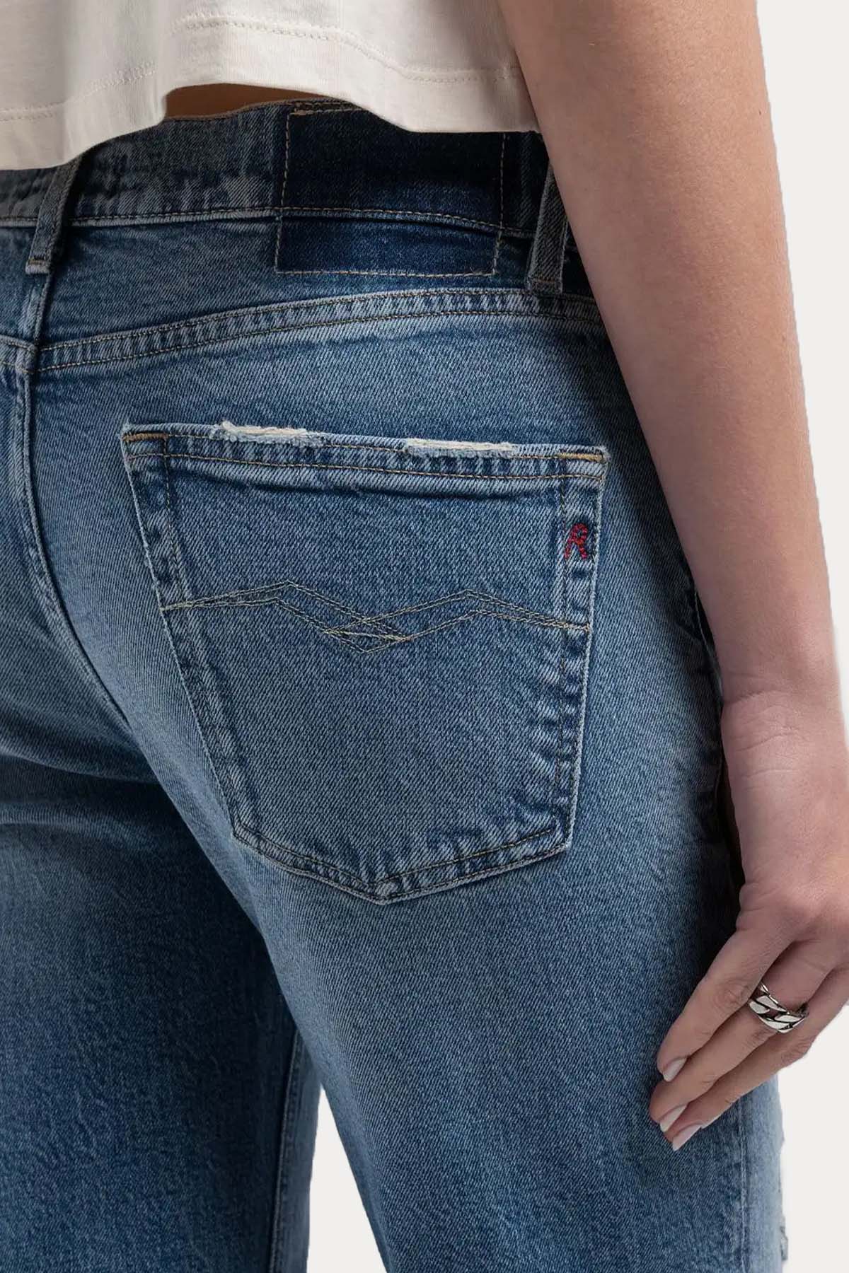 Replay Akeme Straight Low Waist Fit Jeans