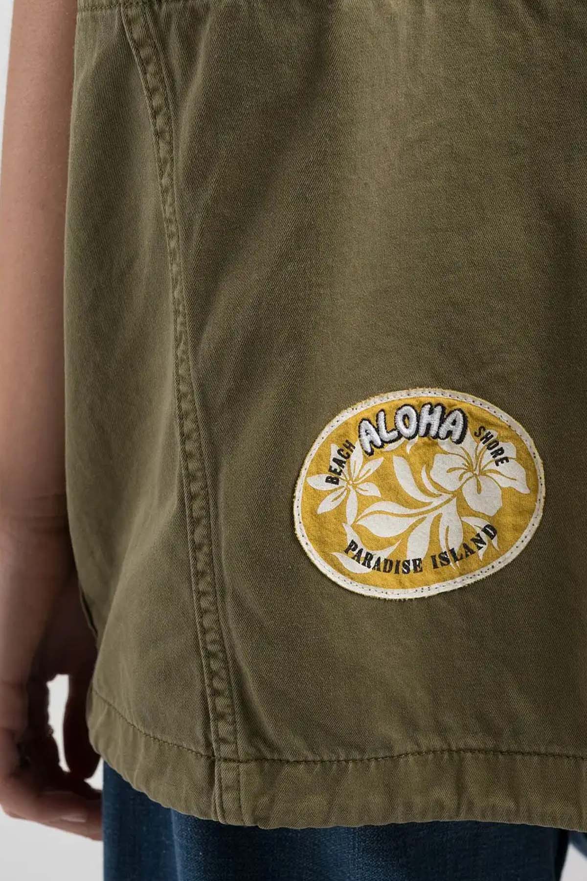 Replay Geniş Kesim Yama Logo Desenli Gömlek Ceket-Gömlek-Libas