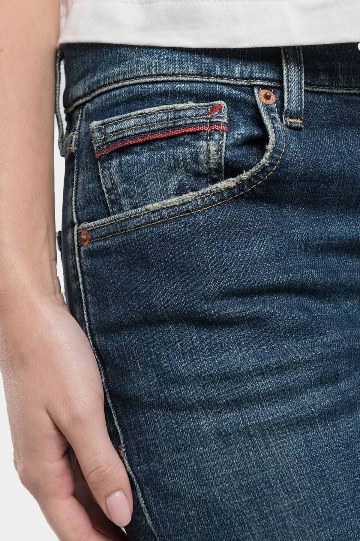 Replay Akeme Straight Low Waist Fit Jeans