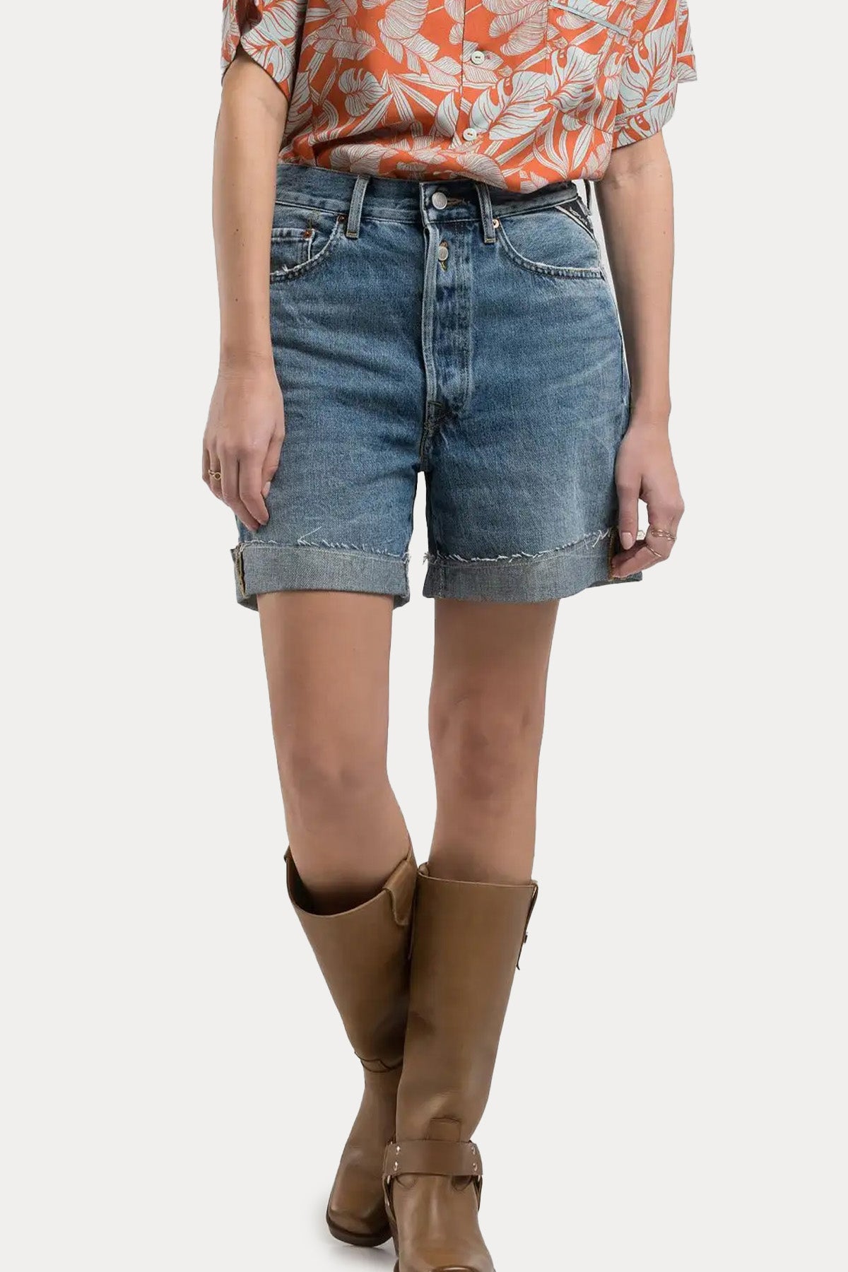 Replay 9Z1 Straight Fit Denim Şort