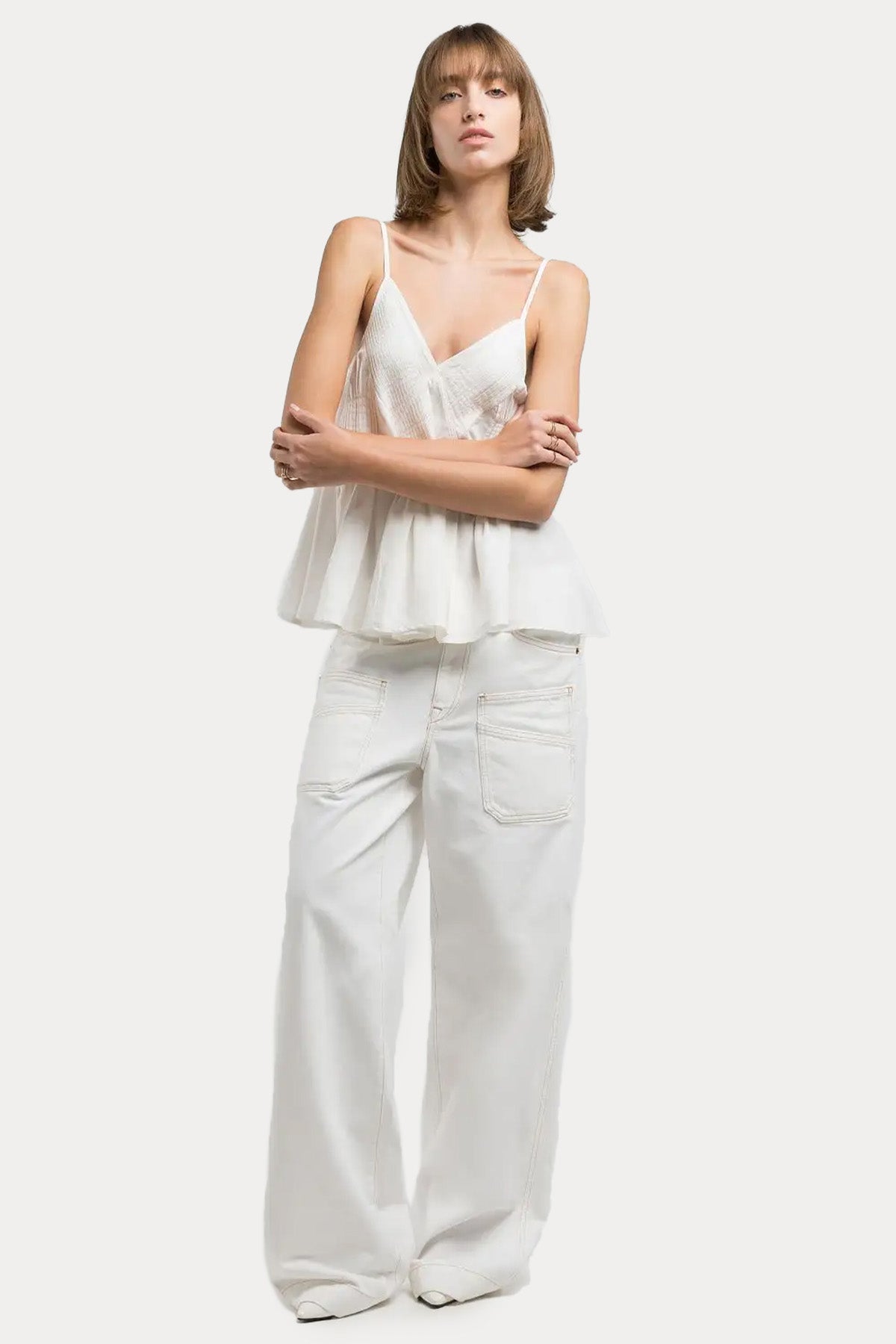 Replay Askılı Keten Bluz