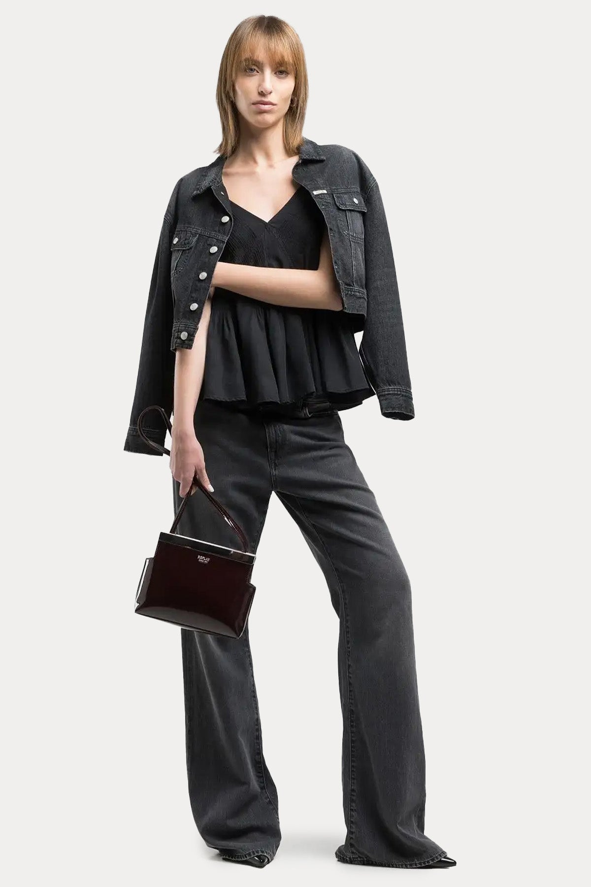 Replay Askılı Keten Bluz