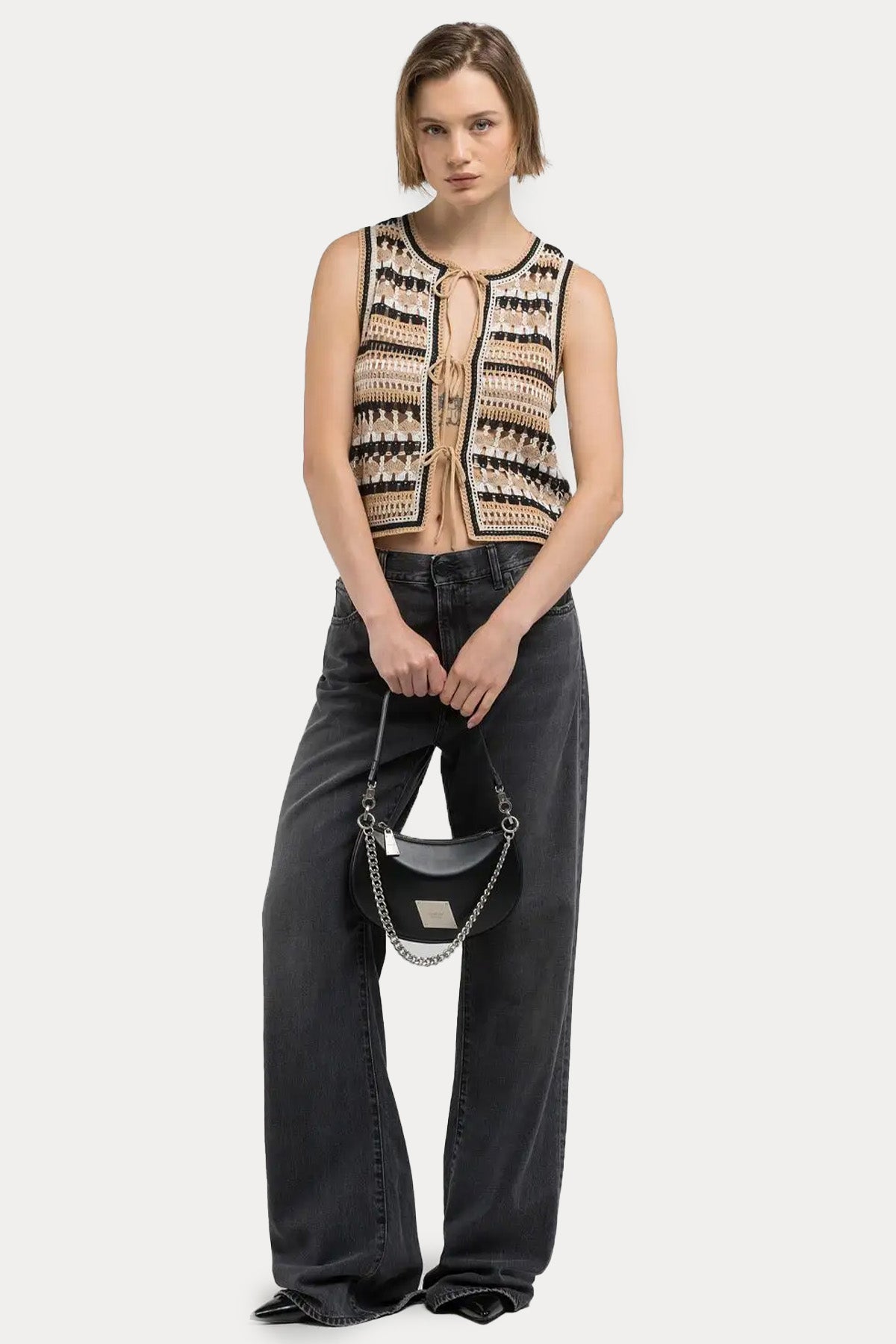 Replay Örgü Desenli Bluz