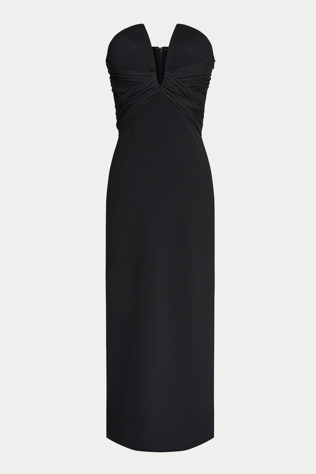 Halston Straplez Yaka Mini Abiye Elbise