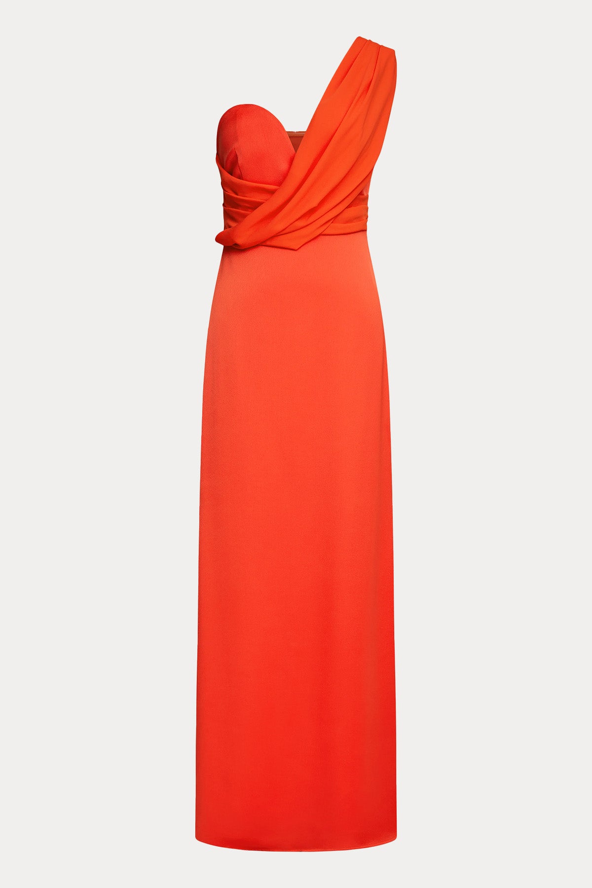 Halston Tek Omuzlu Maxi Abiye Elbise