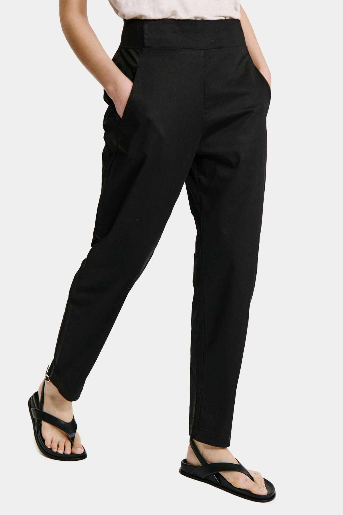 Transit Slim Fit Beli Lastikli Streç Pantolon