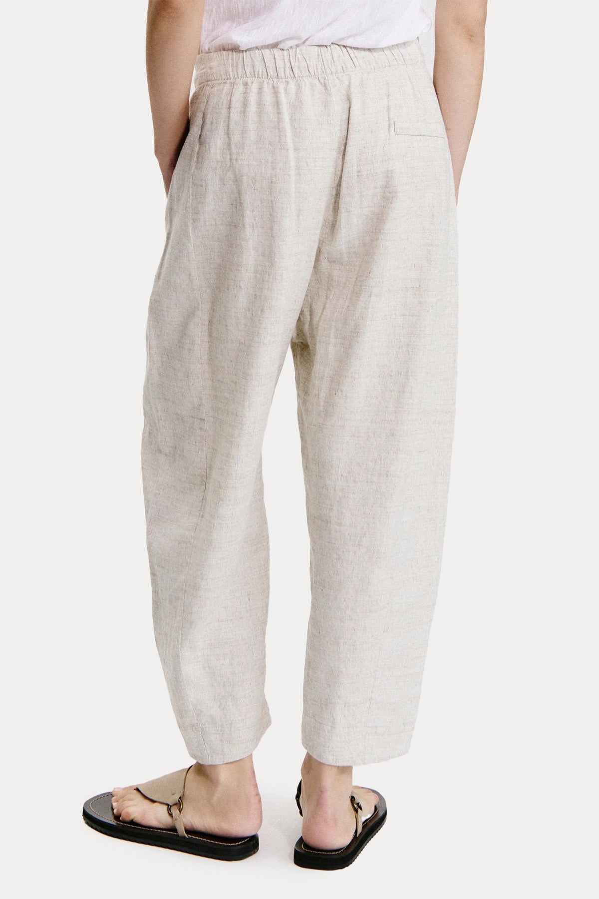 Transit Comfort Fit Yandan Cepli Keten Pantolon