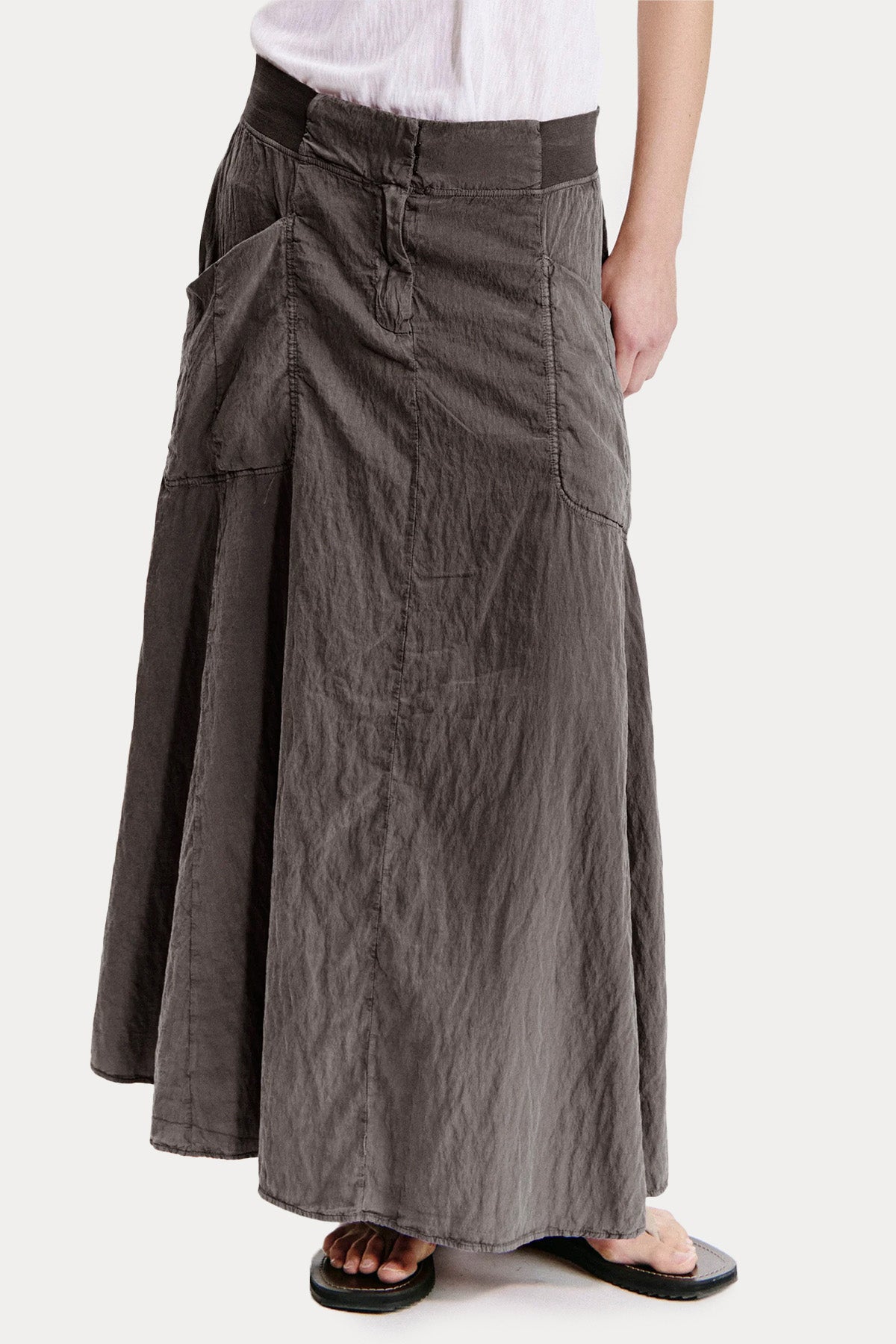 Transit Maxi Beli Lastikli İpek Etek