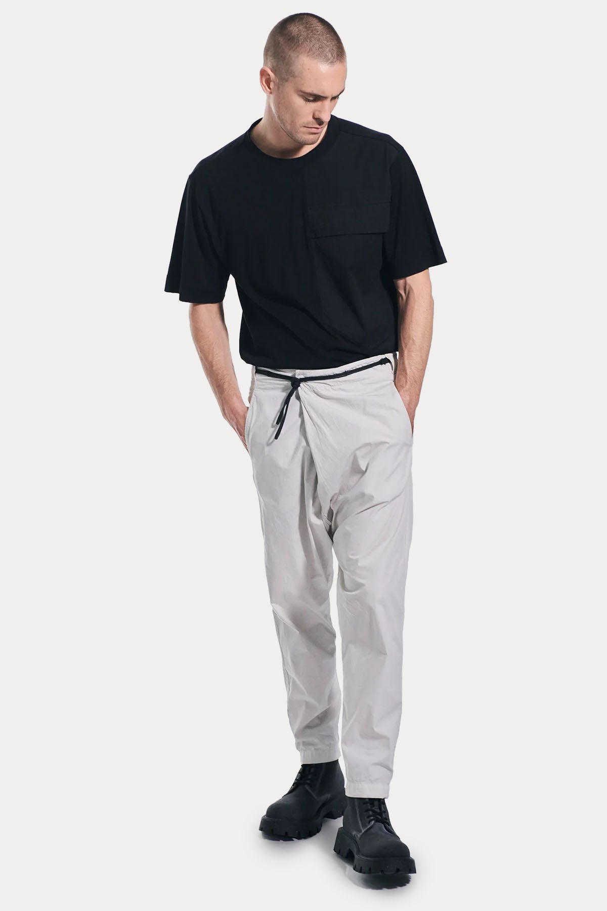 Transit Baggy Fit Kruvaze Düşük Ağlı Pantolon