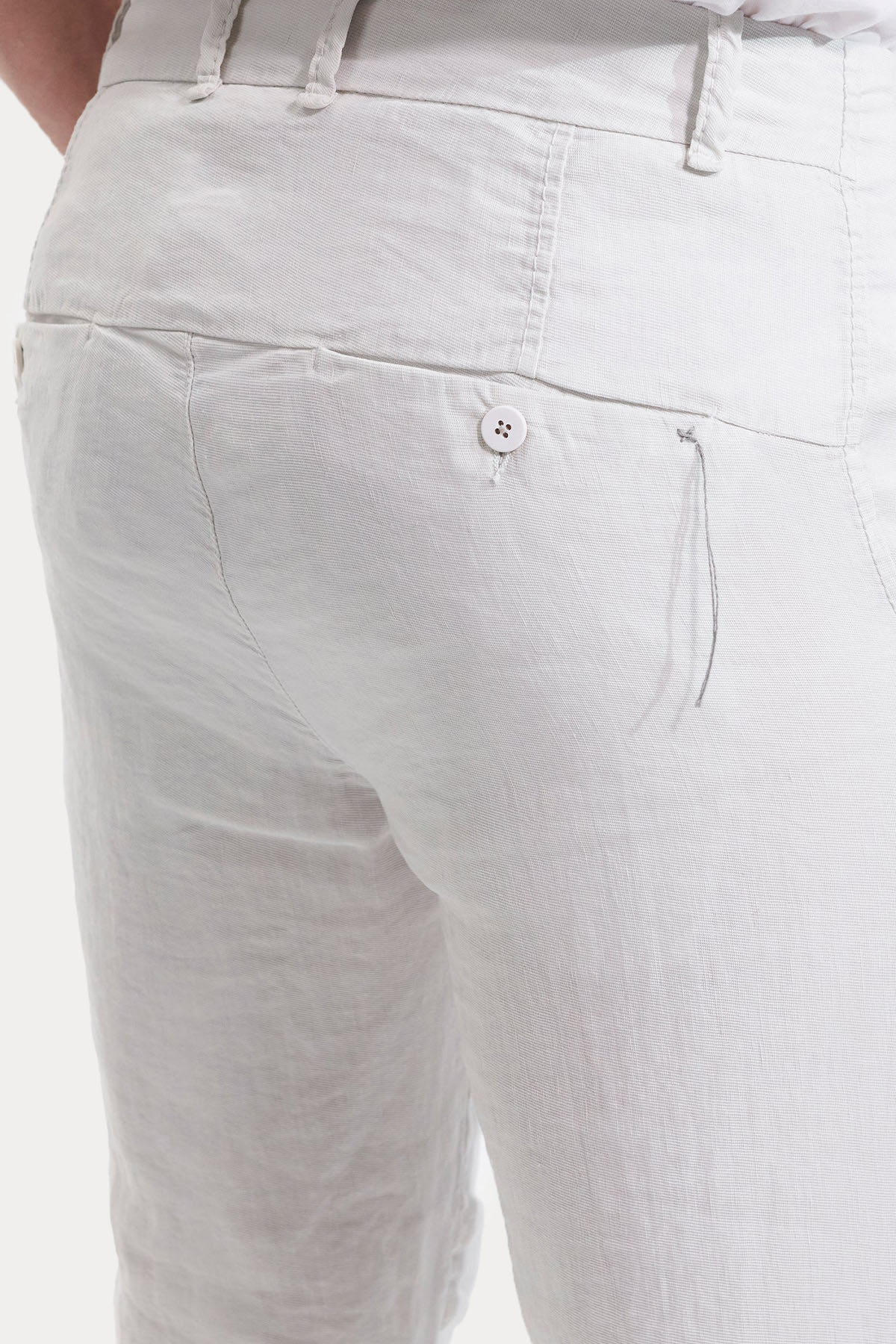 Transit Regular Fit Yandan Cepli Keten Pantolon