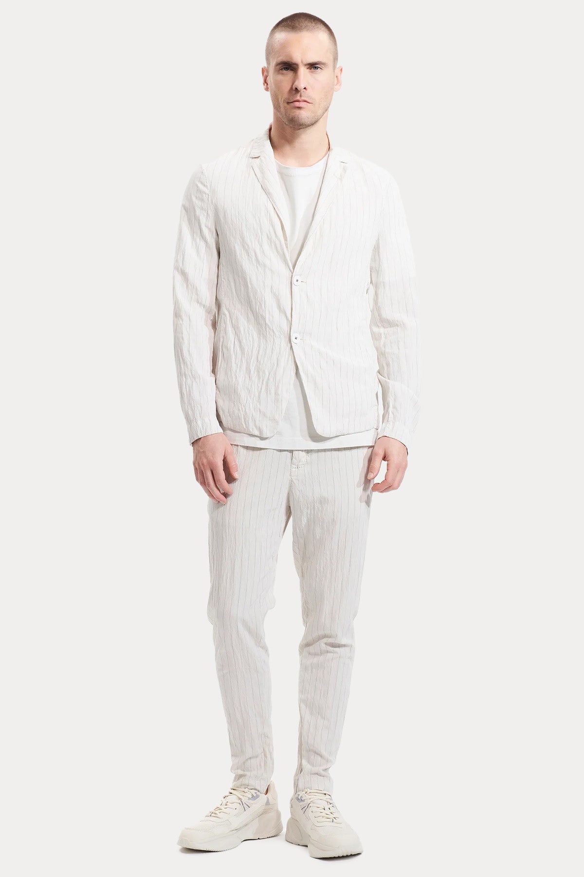 Transit Classic Fit Çizgili Blazer Ceket