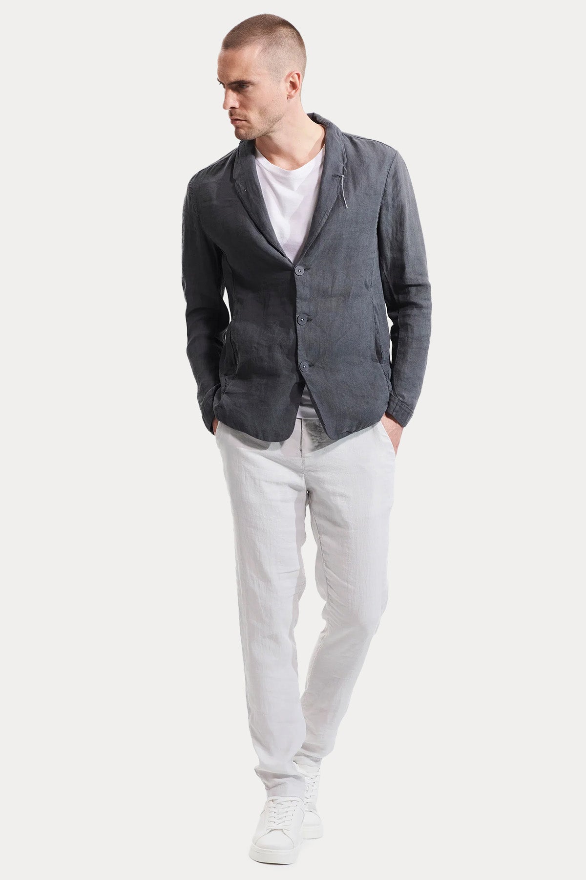 Transit Classic Fit Keten Blazer Ceket