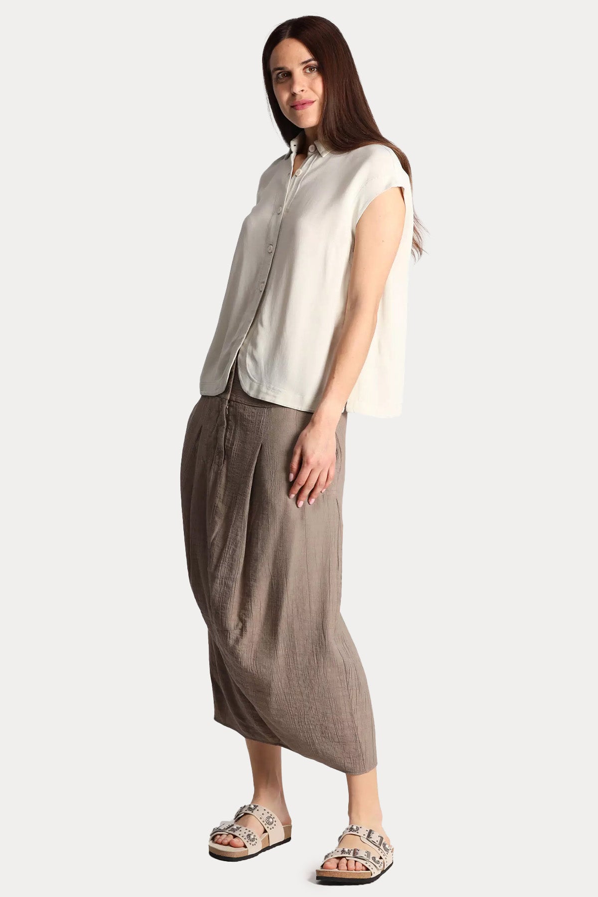 Transit Yandan Cepli Midi Etek