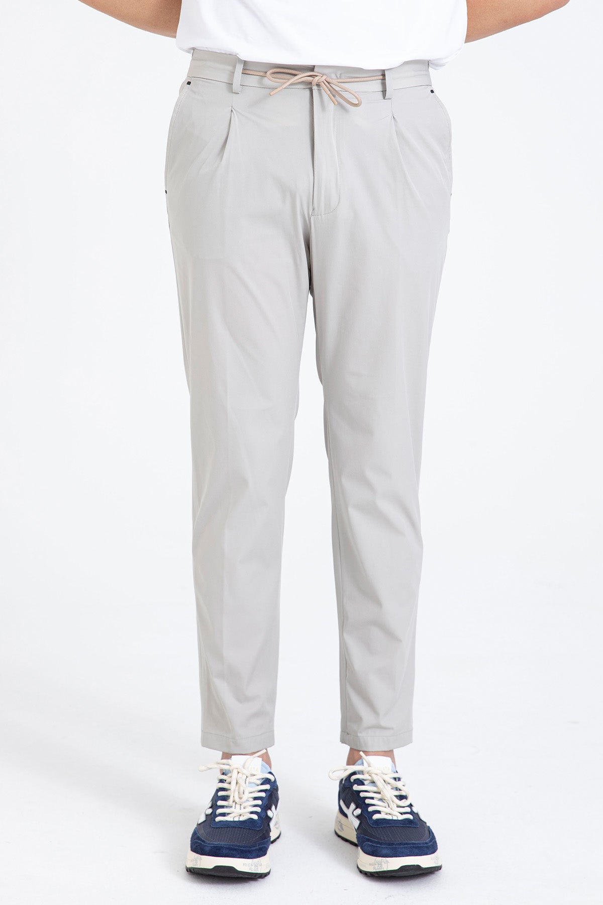 Manuel Ritz Slim Fit Beli Lastikli Tek Pile Yandan Cepli Streç Pantolon