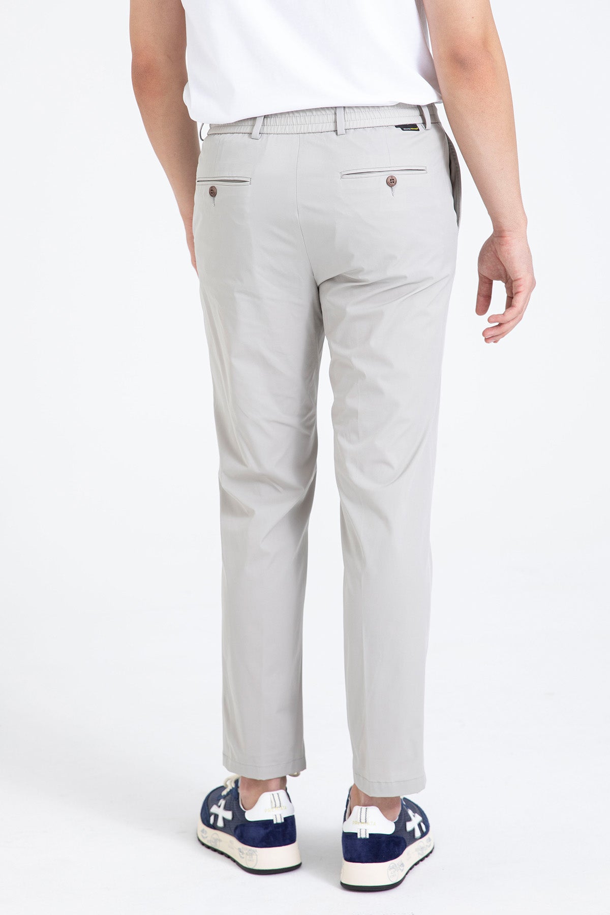 Manuel Ritz Slim Fit Beli Lastikli Tek Pile Yandan Cepli Streç Pantolon