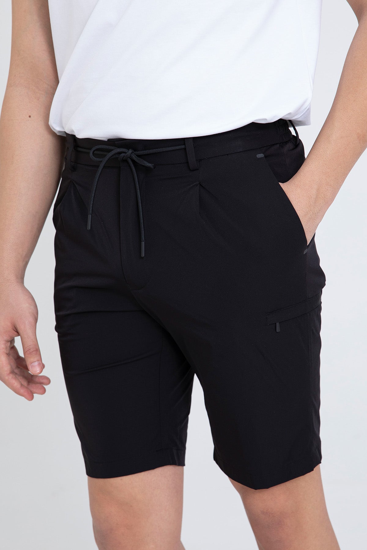 Manuel Ritz Slim Fit Beli Lastikli Tek Pile Yandan Cepli Streç Şort