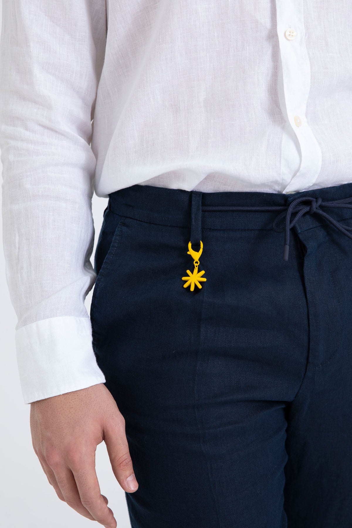 Manuel Ritz Slim Fit Beli Lastikli Tek Pile Yandan Cepli Keten Pantolon